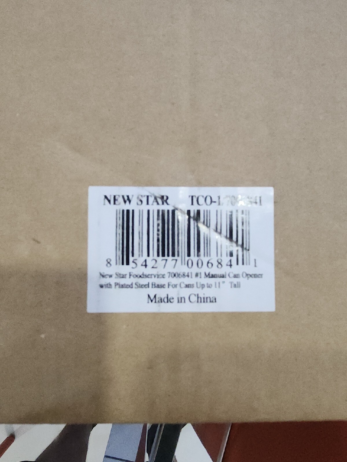 New Star Foodservice 7006841#1 Manual Table Can Opener with 11" Tall Can Opener