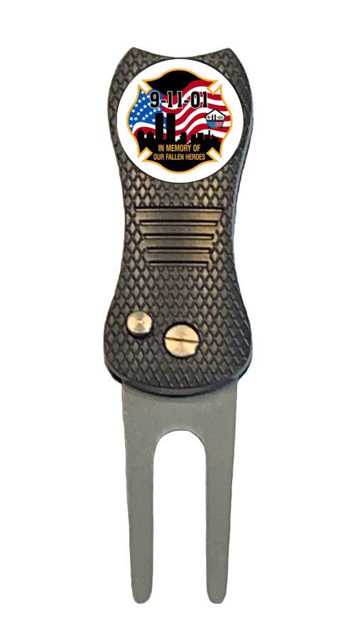 9-11 FDNY Memorial Golf Ball Marker + Premium Switchblade Divot Tool