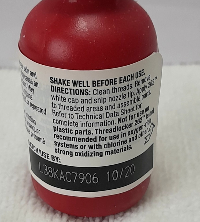 LOCTITE 262 Red Threadlocker High Strength .34oz/10ml New unopened