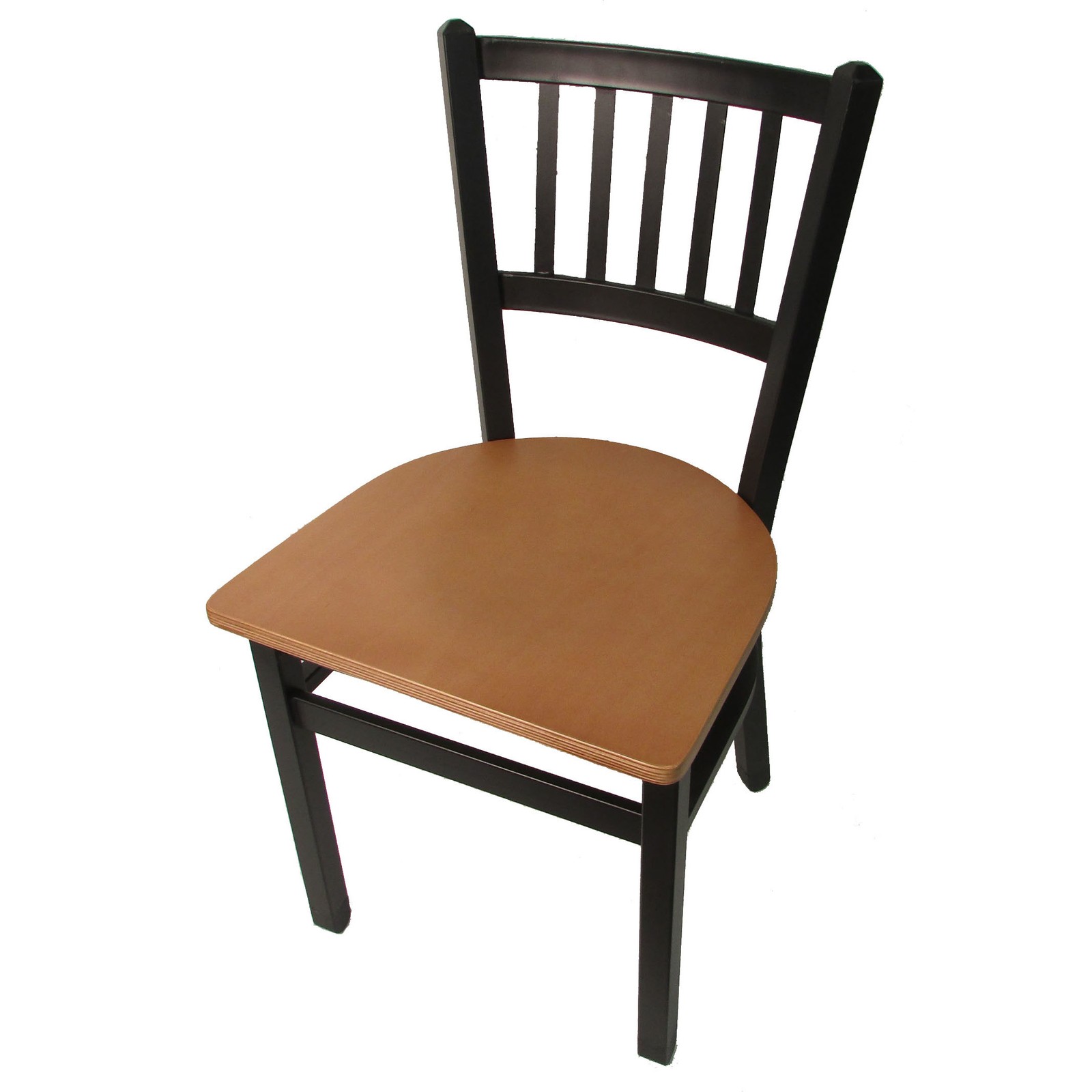 Oak Street Mfg SL2090NT Verticalback Chair w/Natural Wood Seat