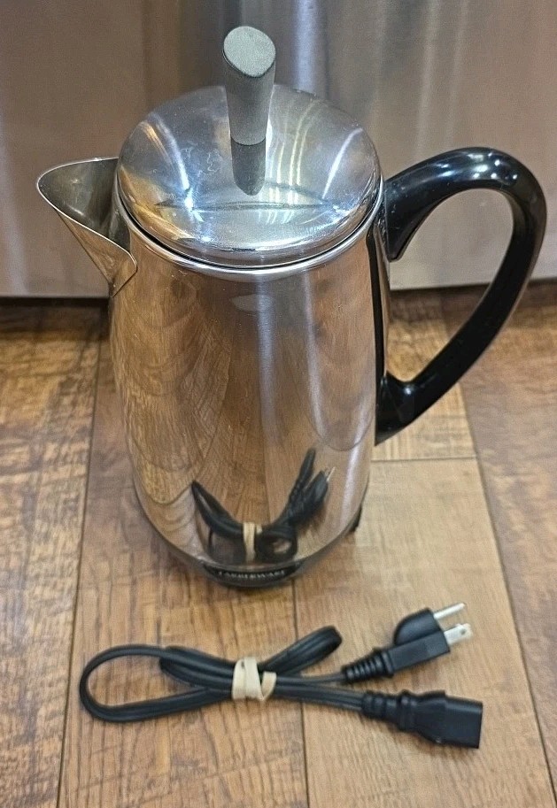 Farberware FCP412 12-Cup Electric Coffee Percolator Stainless Steel Works