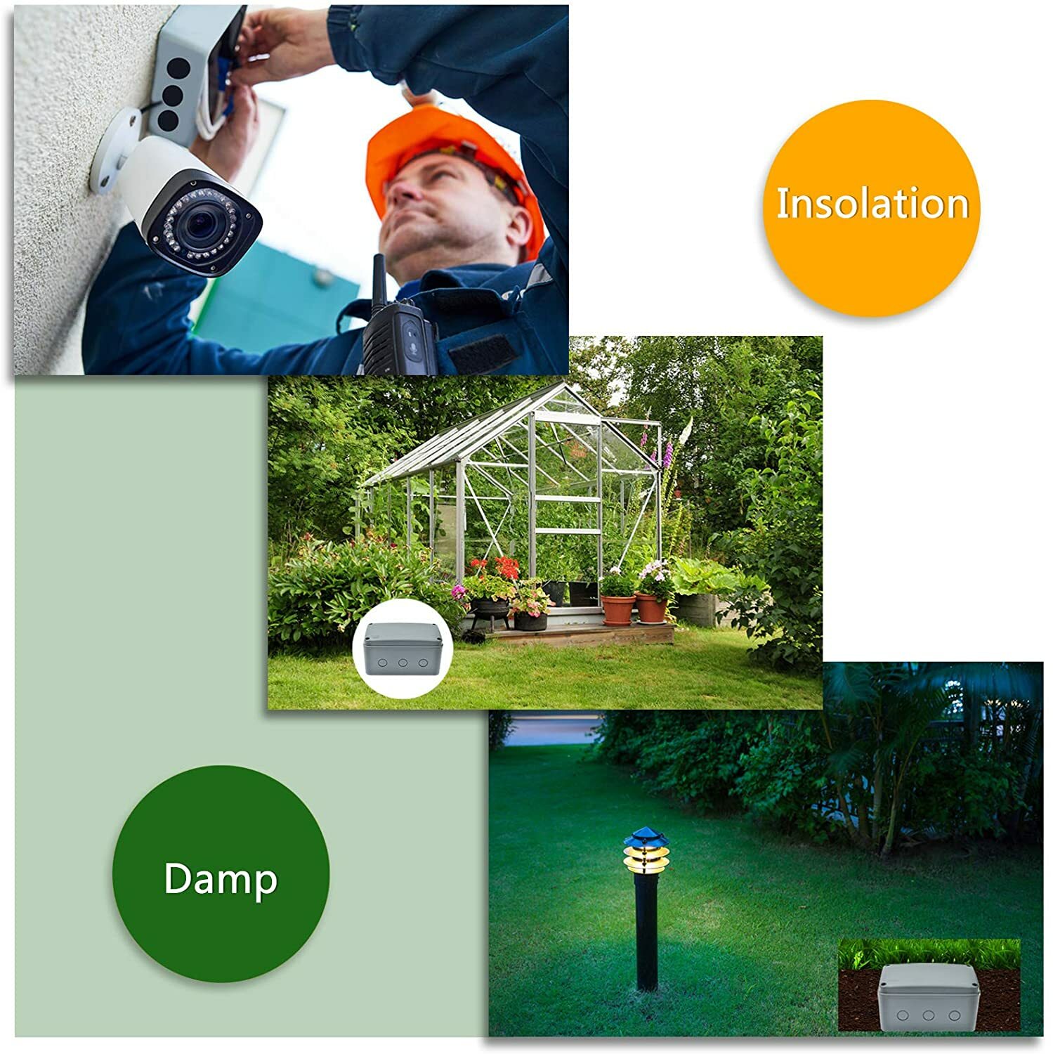 Electrical Junction Box ABS Plastic Waterproof Dustproof Cable Glands Connector