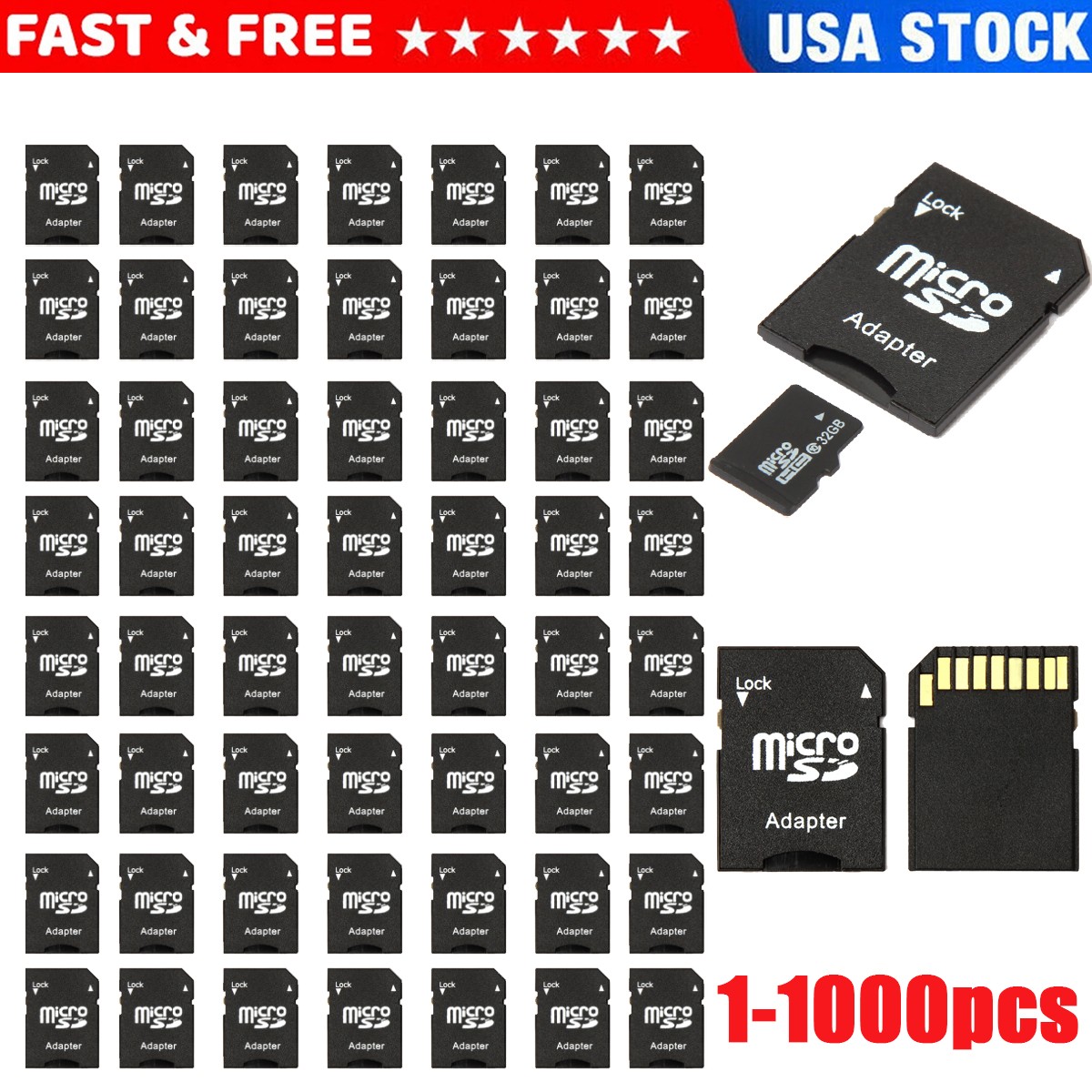 Micro SD Adapter TransFlash TF To SD SDHC Memory Card Adapter Converter LOT