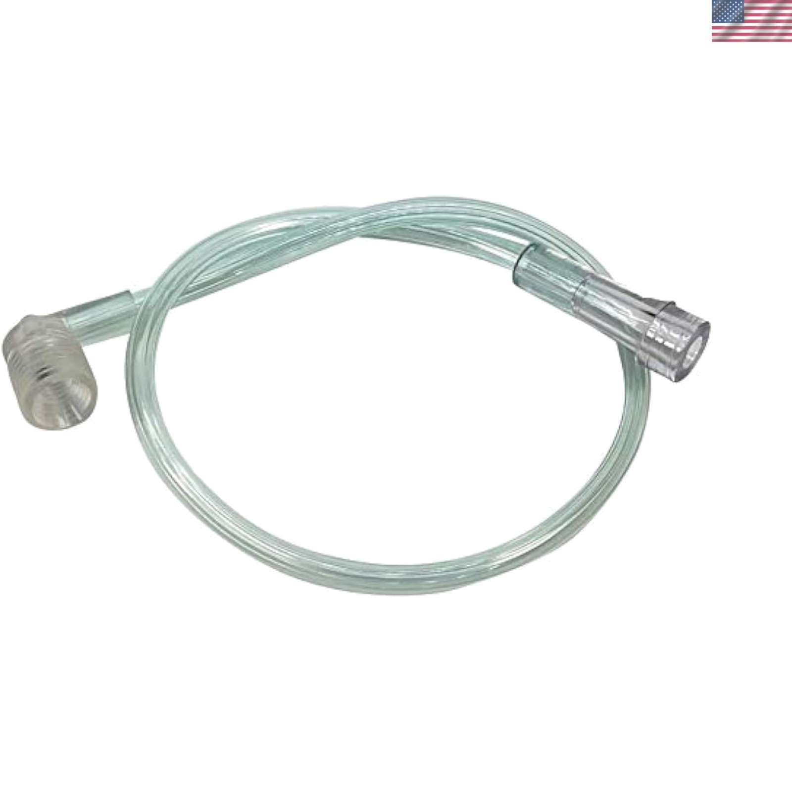 Lightweight 15-Inch Oxygen Humidifier Adapter Tubing with Threaded Connector