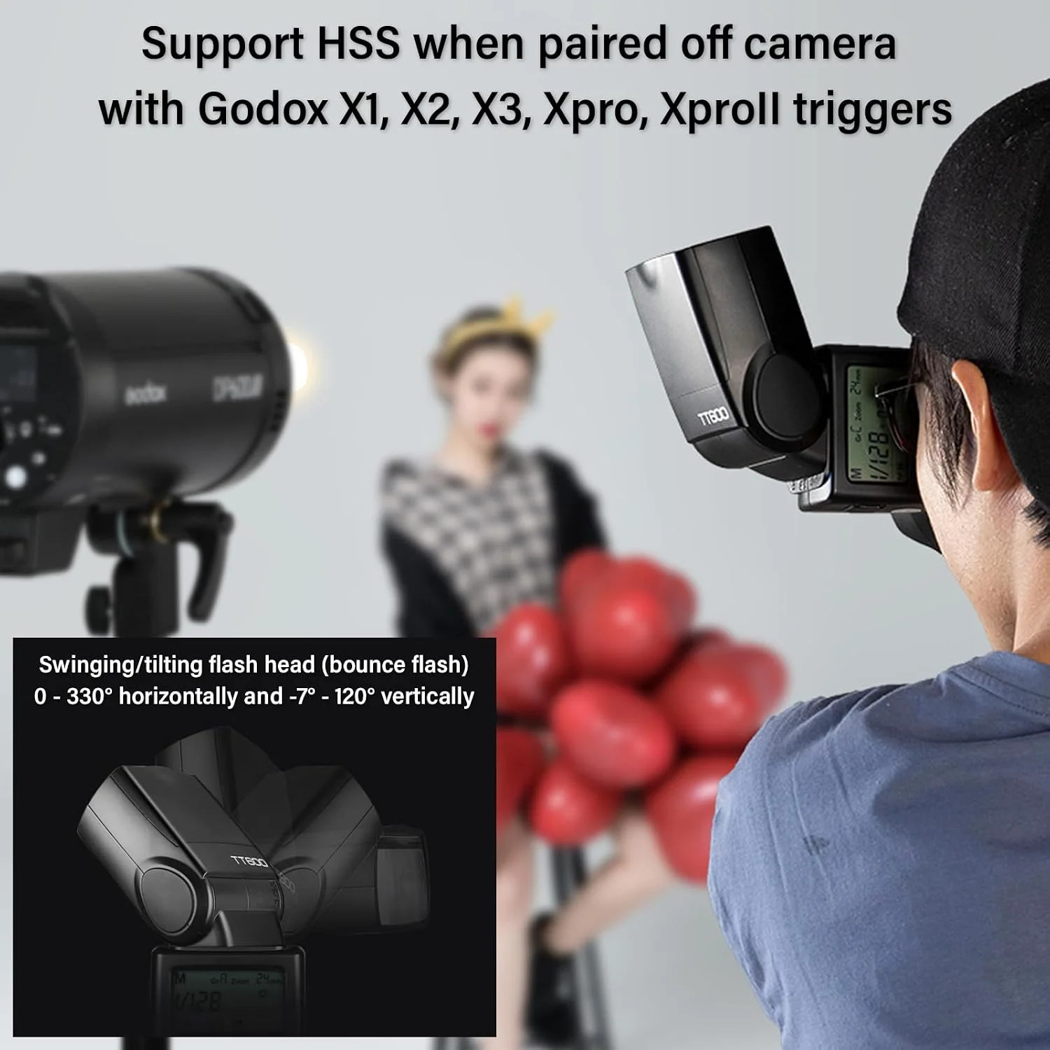 TT600 GN60 2.4G Camera Flash Speedlite & Diffuser for Studio Portrait | Ma