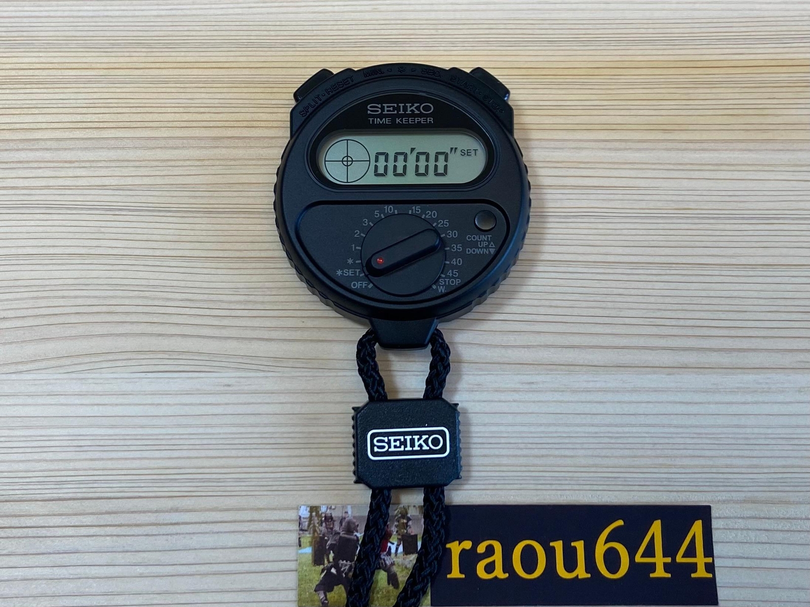 Seiko SSBJ025 Digital Stopwatch with Timer, Alarm Waterproof Black