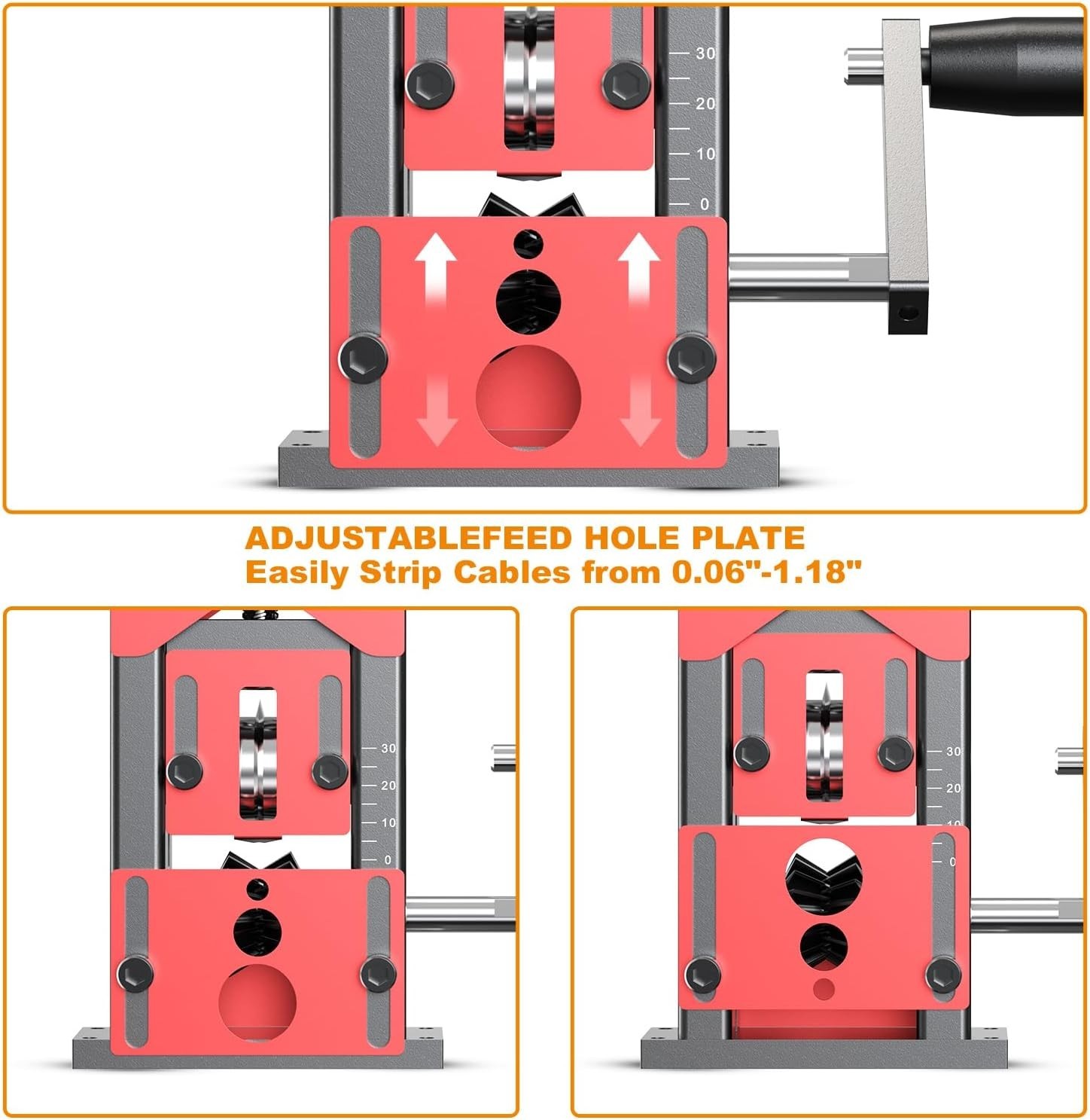Manual Wire Stripper Machine, 0.06"-1.18" Wire Stripping Machine Copper Wire ...