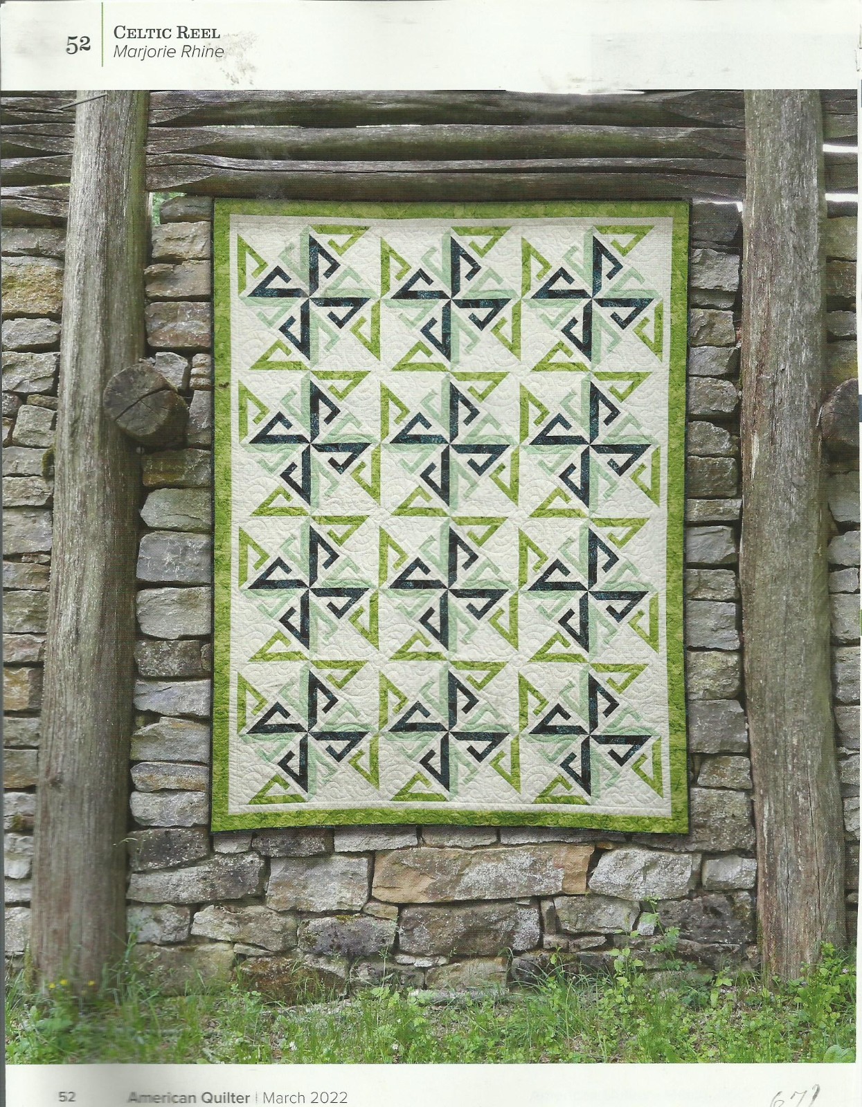 E0613  CELTIC REEL QUILT PATTERN/INSTRUCTIONS