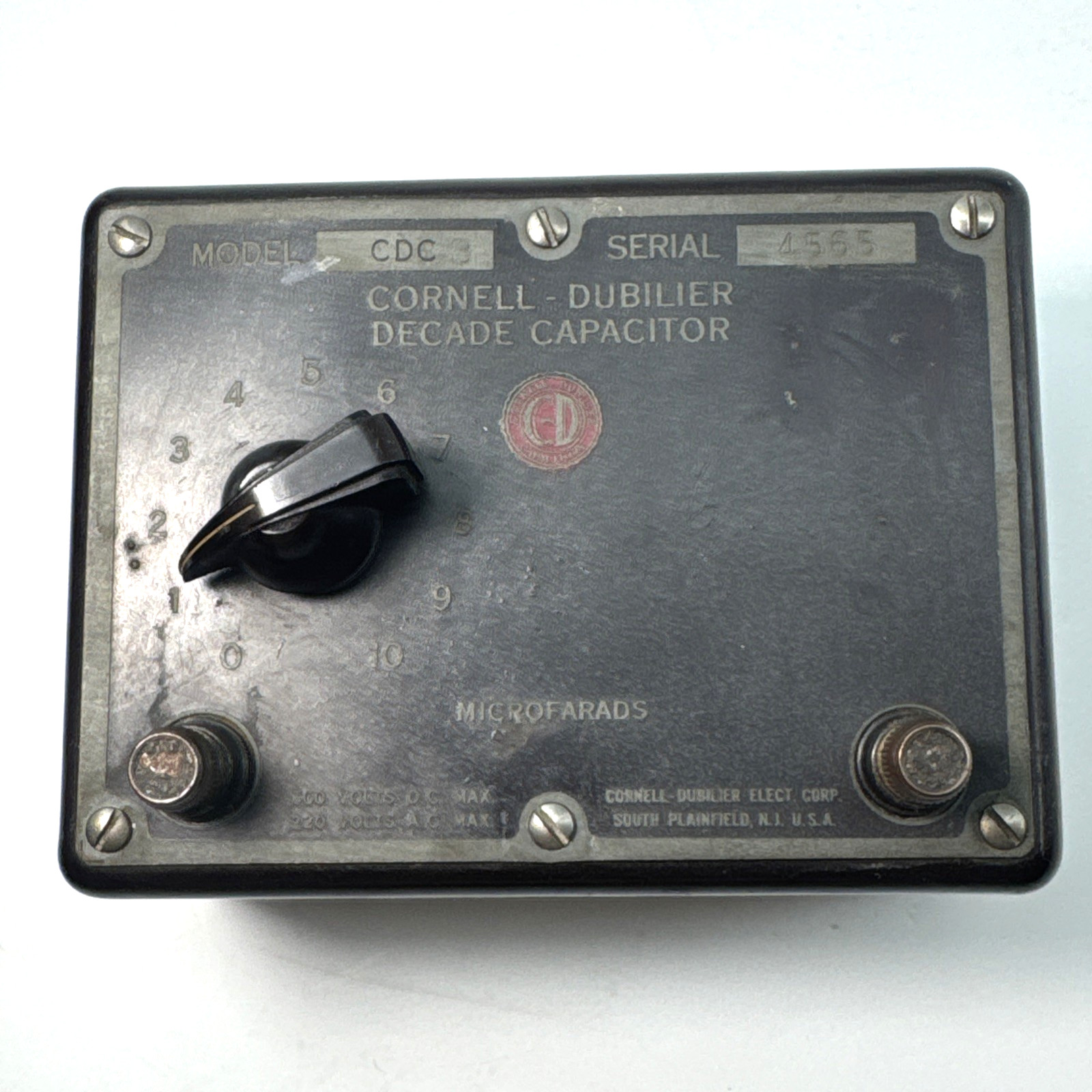 Vintage Cornell-Dubilier CDC-3 Decade Capacitor 1uF - 10 uF - Untested As-Is