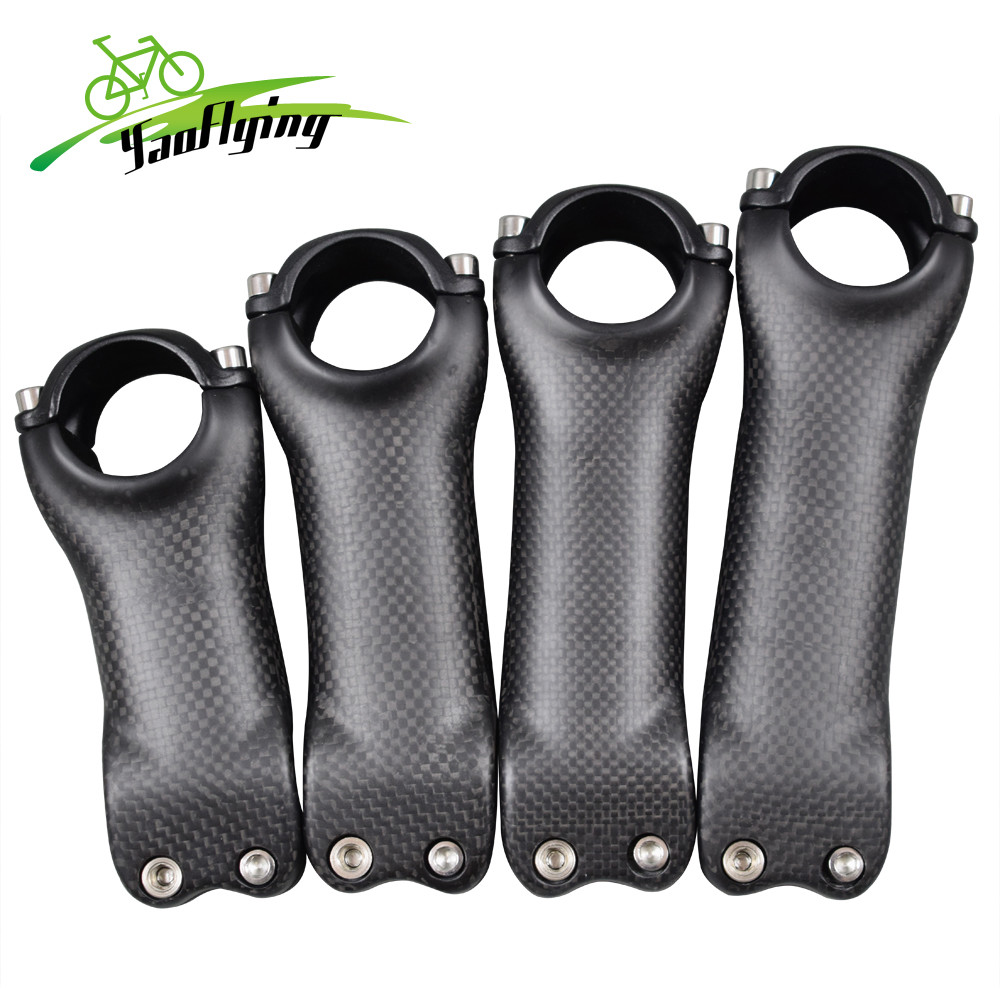 31.8 Carbon Handlebar Stem 1-1/8" 3K for Road MTB Bike Bicycle 80-130mm Bar Stem