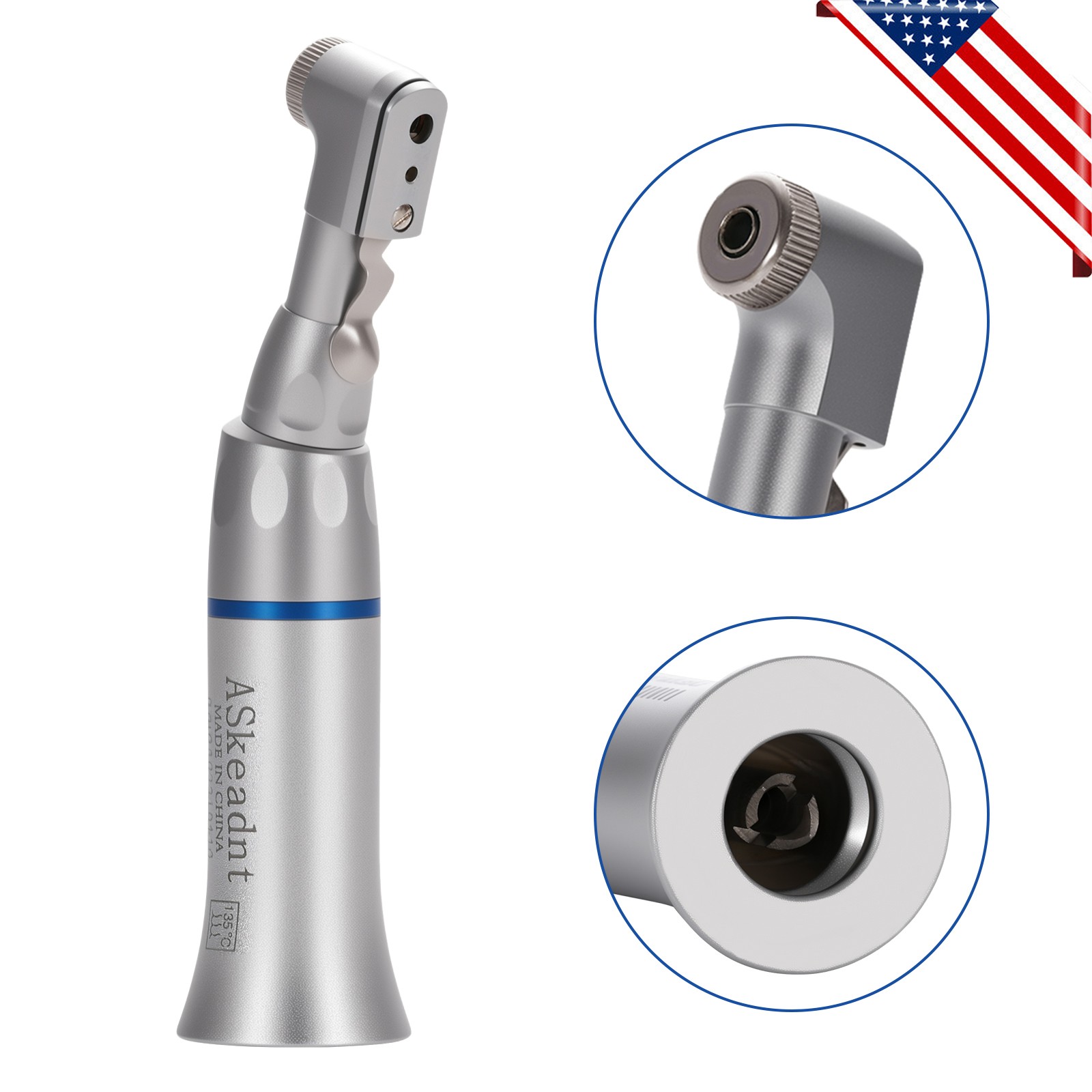 Dental Slow Low Speed Contra Angle Handpiece Latch Bur E-Type ASkeadnt AS