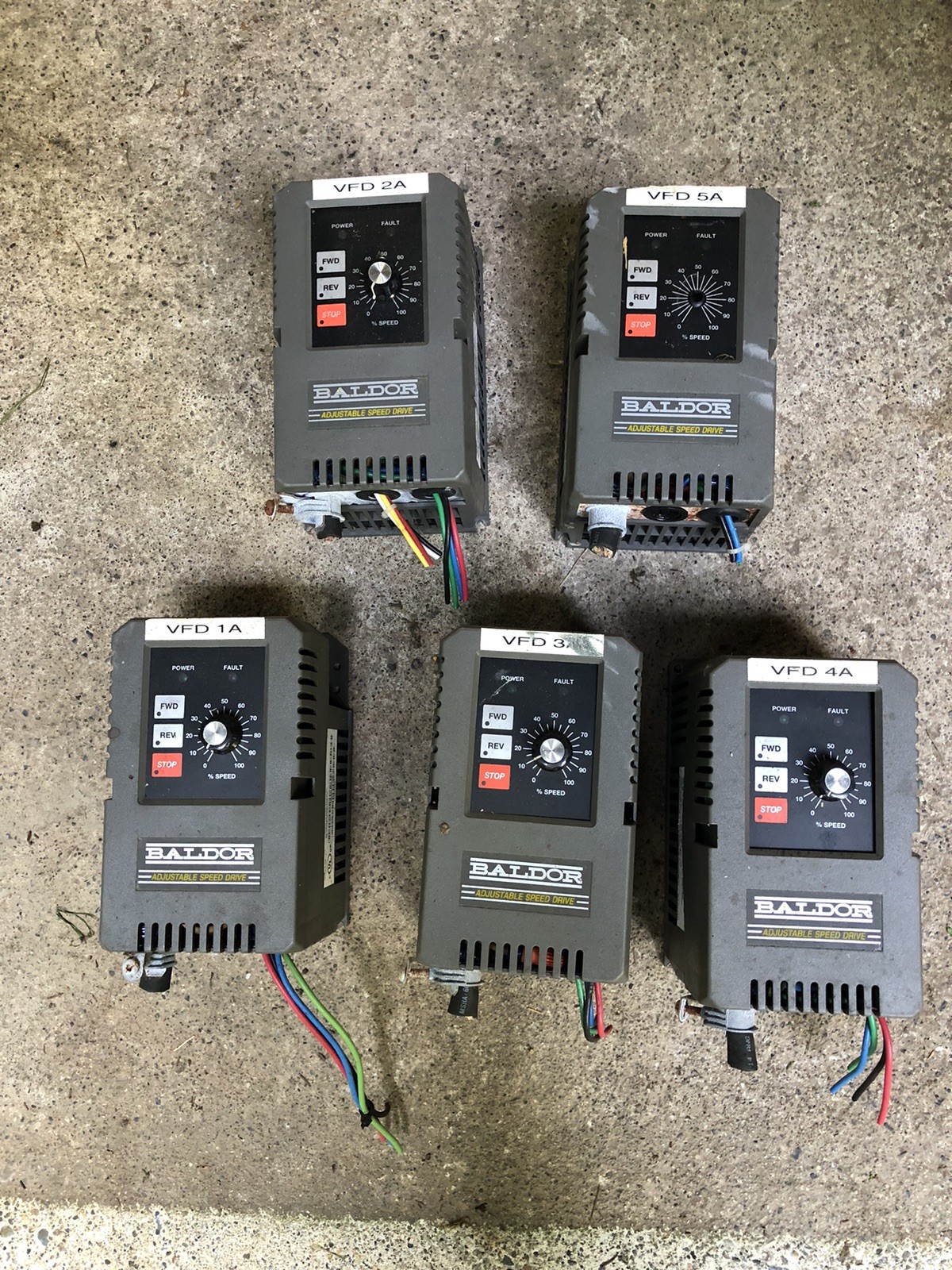 Baldor Adjustable Speed Drive Control Unit Lot Of 5