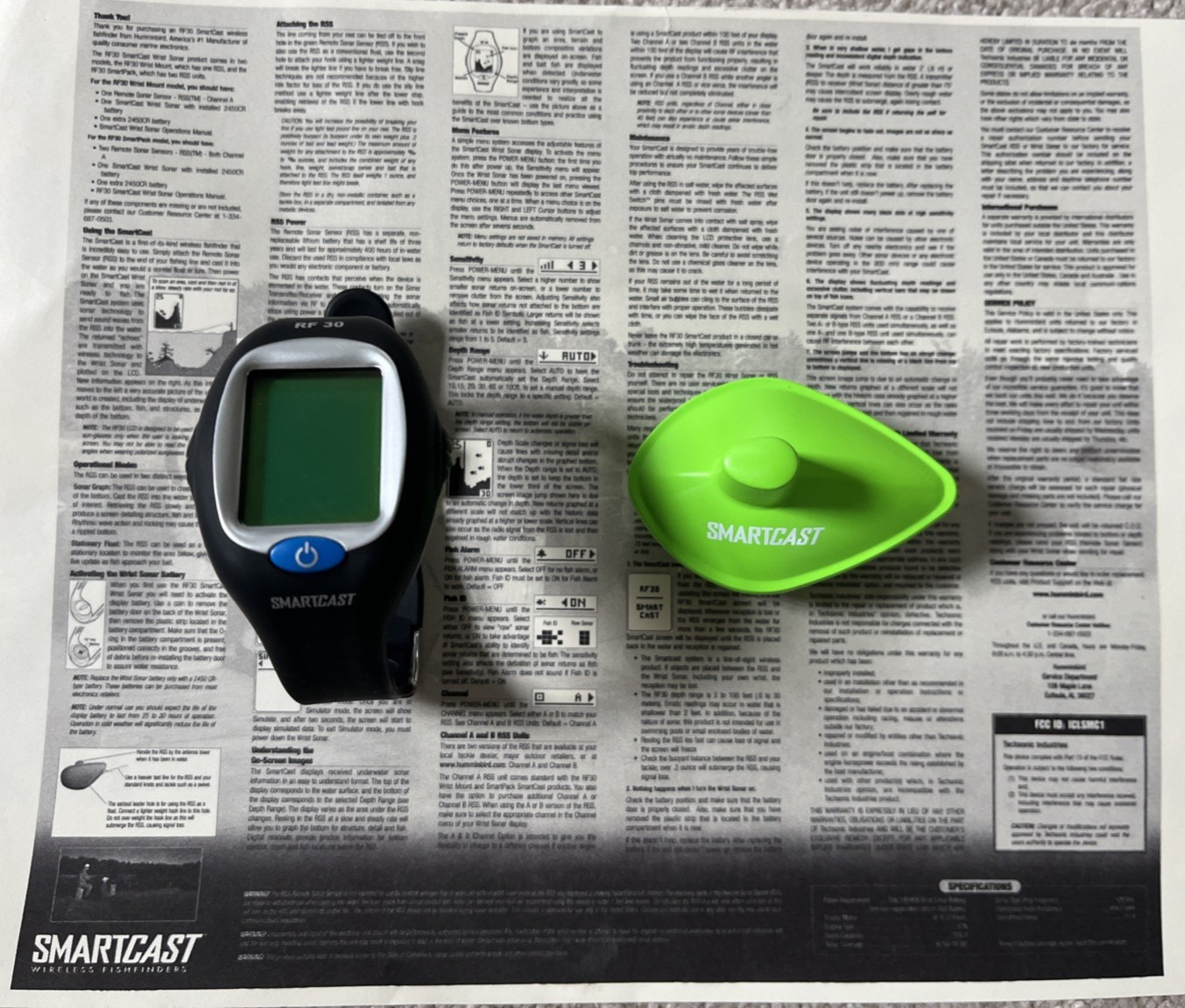 Humminbird Smartcast RF30 Wrist Mount Wireless Fishfinders Fish Fishing
