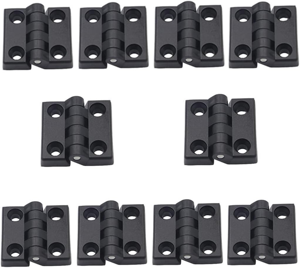 Hinge1.97" /50mmx50mm Black Plastic Cabinet Door Reinforced Ball Bearing...