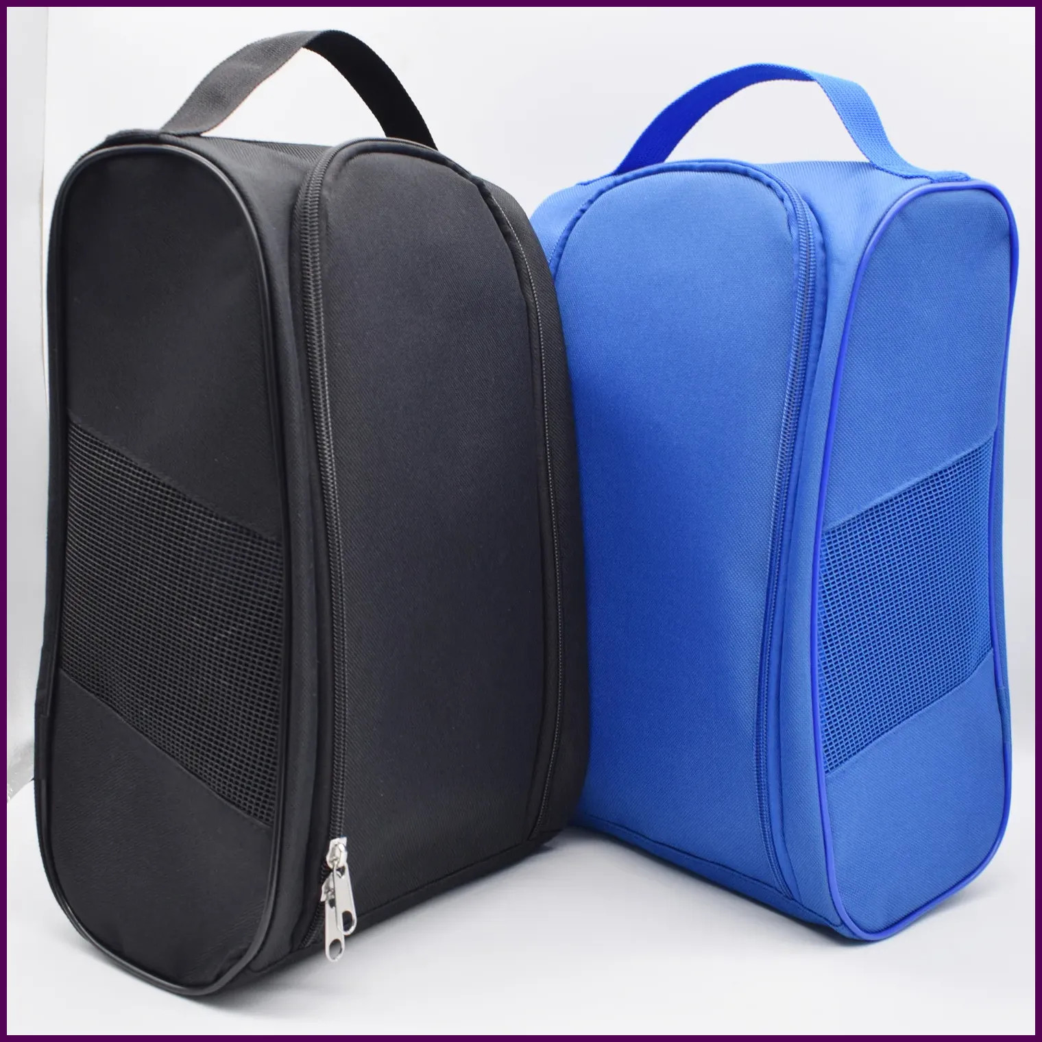Portable Golf Shoe Bag Oxford Cloth Shoe Carrier Bags Breathable Lightweight