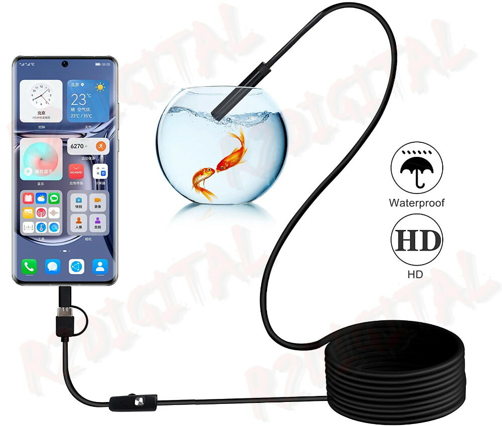 FLEXIBLE CAMERA 2Mt LED ENDOSCOPE CAMERA WATERPROOF INSPECTION