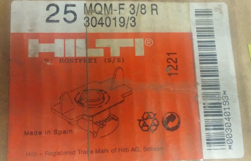HILTI MQM-F  3/8" R (25pcs) stainless