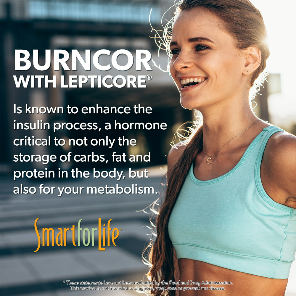 Smart for Life BurnCor with Lepticore 120 Capsules Weight Loss Supplement