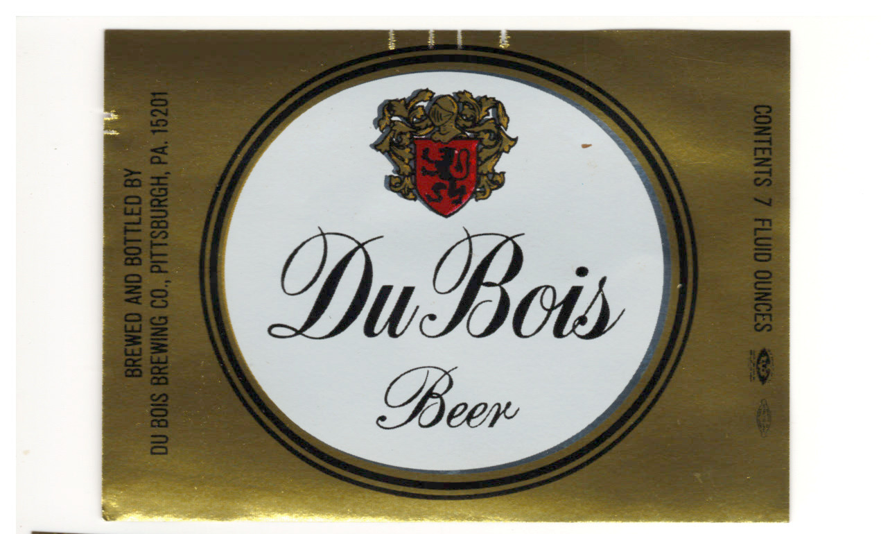 Throwback Du Bois 7 oz Beer Label Pittsburgh Brewing PA  #10