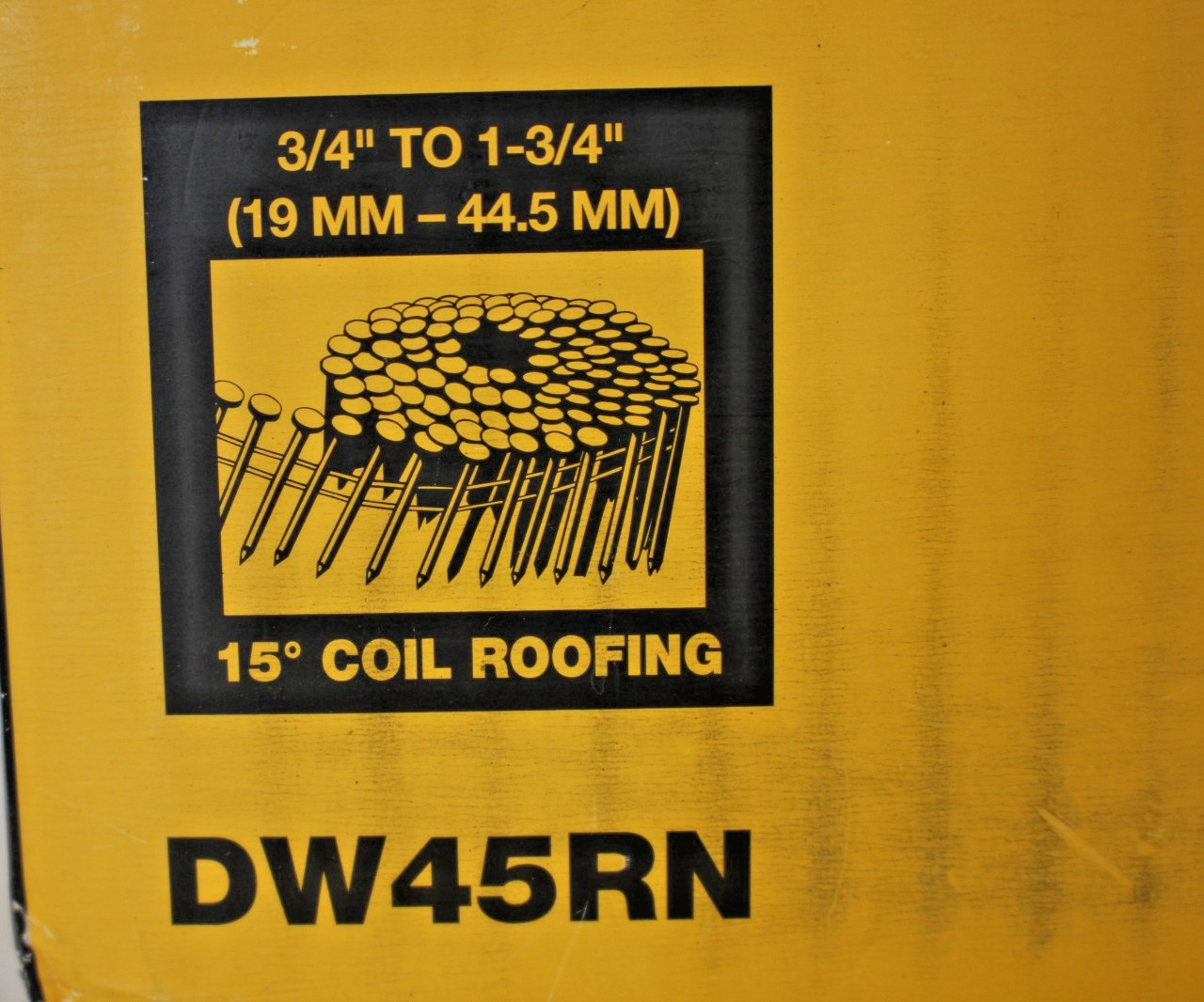DEWALT DW45RN 15 Degree Coil Roofing Nailer - TOOL ONLY