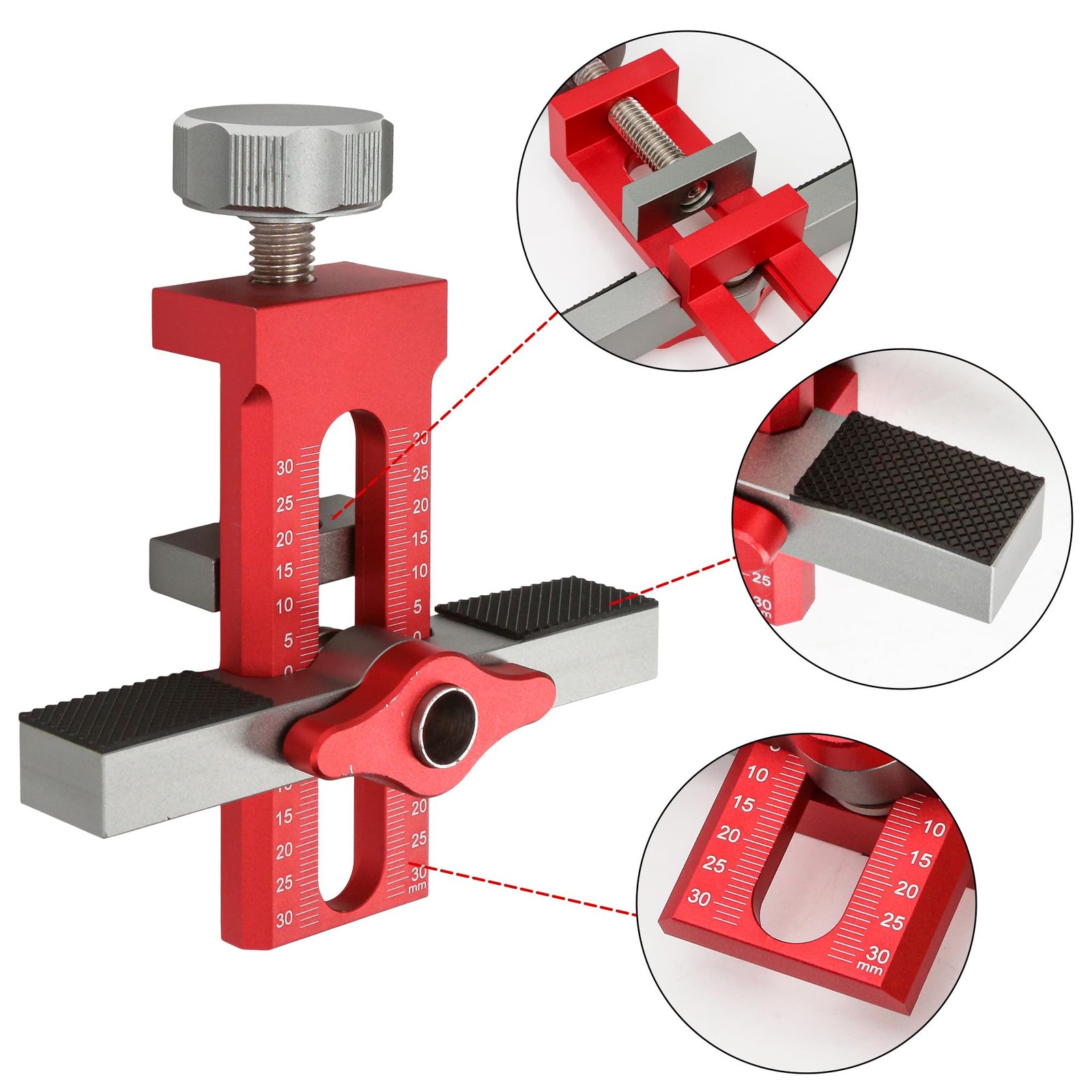 2In1 Cabinet Door Handle Mounting Jig Hinge Installation Tool 3 Drill Bits