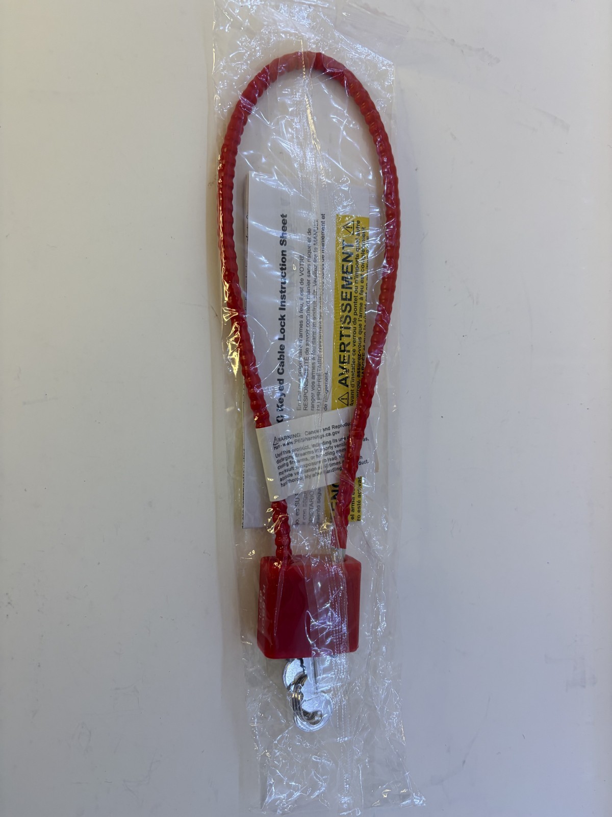 Ruger RED Cable Gun Lock With Instructions and 2 Keys NEW (R15SC3)
