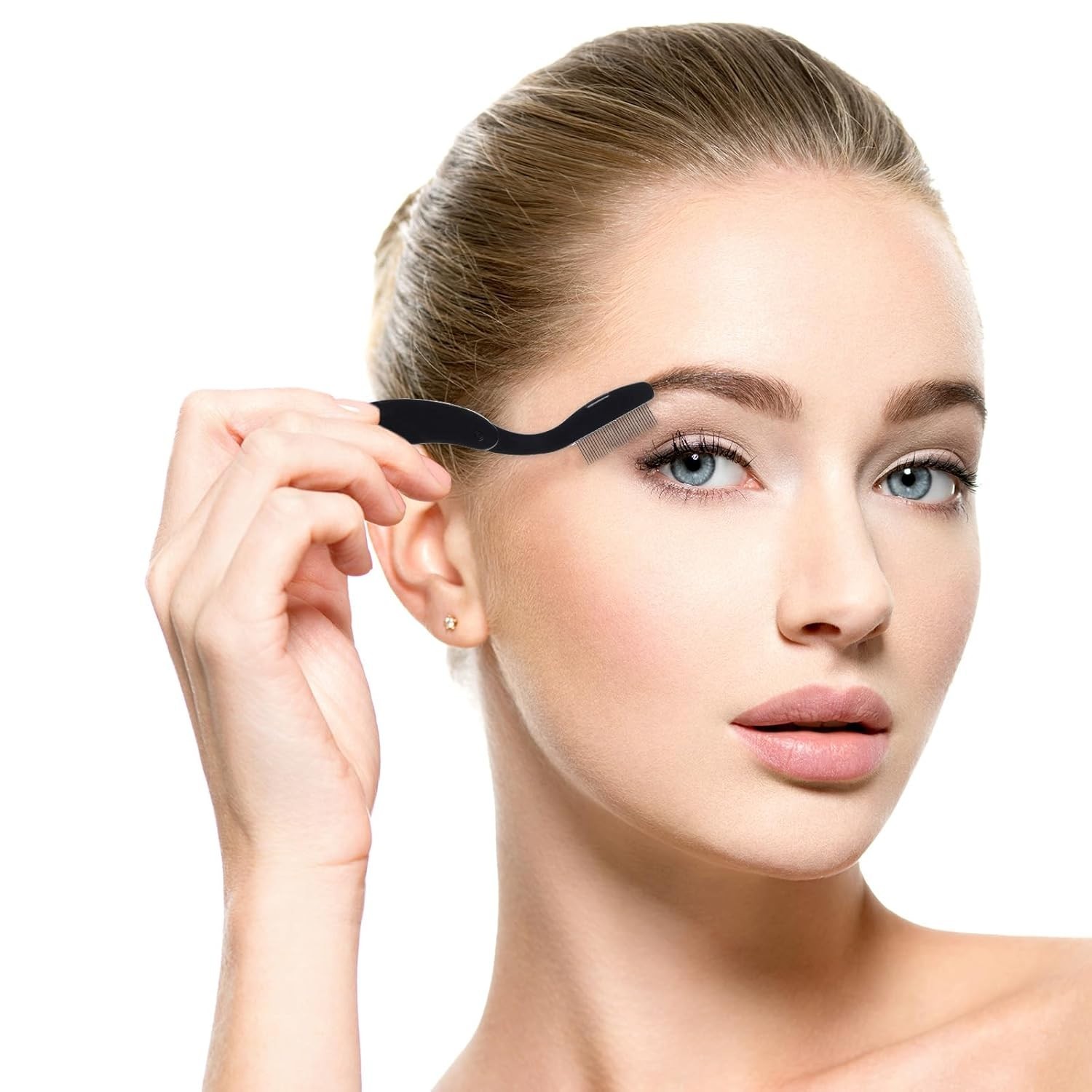 Metal Teeth Eyelash Comb for Even Lash Separation After Mascara Application