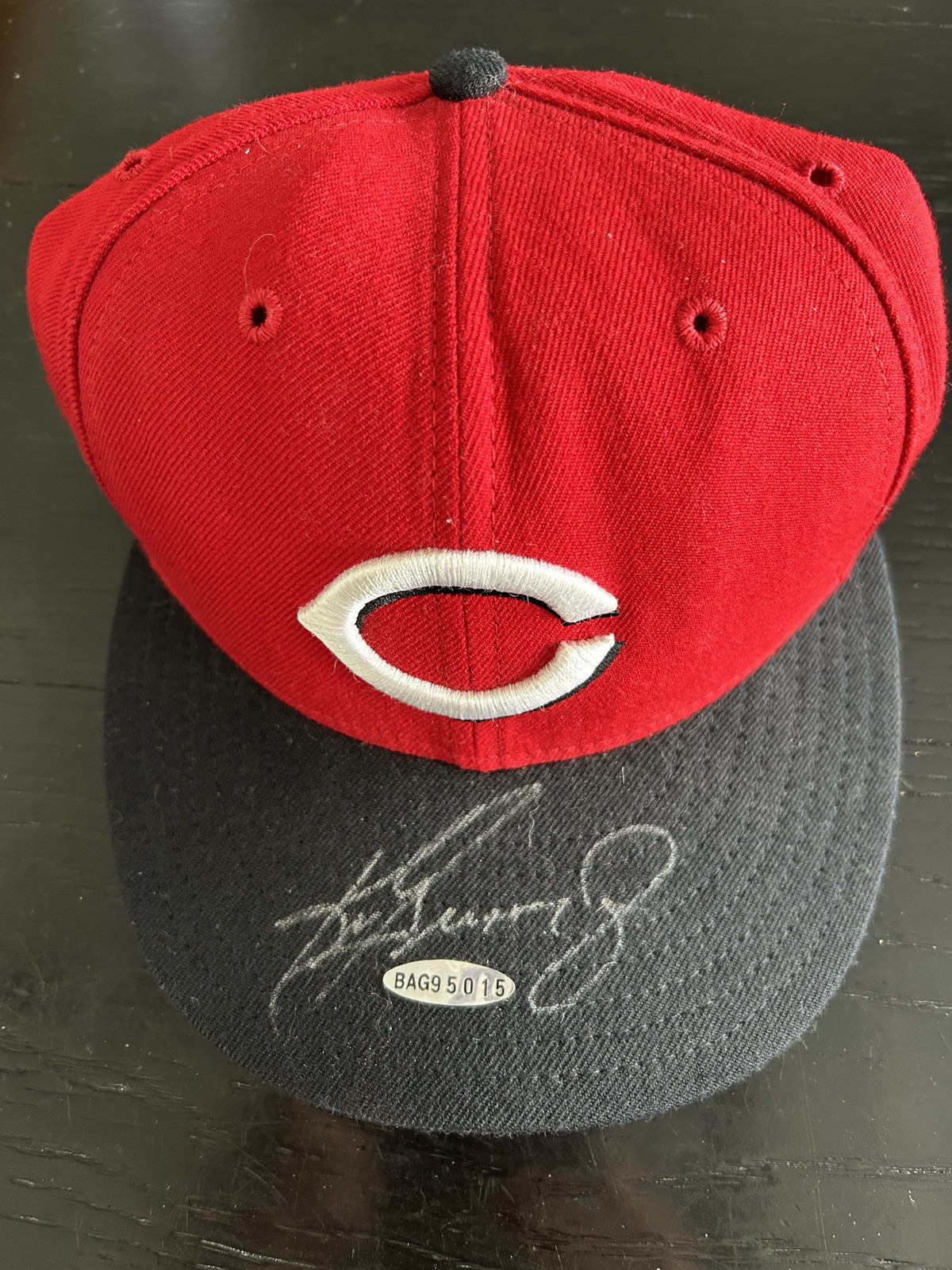 KEN GRIFFEY JR Signed Reds Hat / UDA (Upper Deck)
