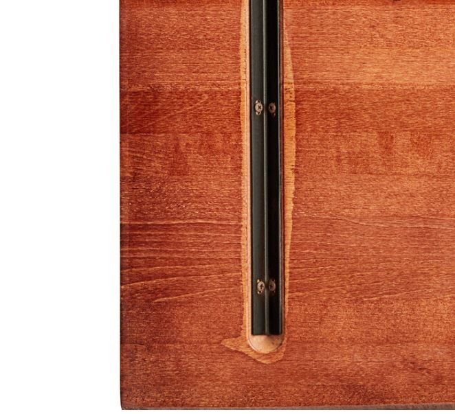 30'' Square Solid Wood Live Edge Restaurant Table Top in Mahogany Wood Finish