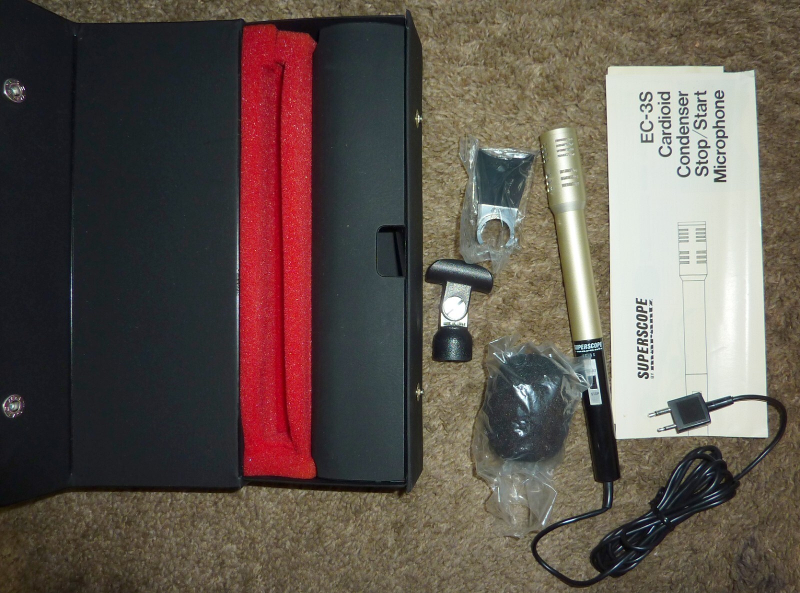 Marantz Superscope EC-3S Cardioid Condenser Stop/Start Microphone ~Case & Box #3