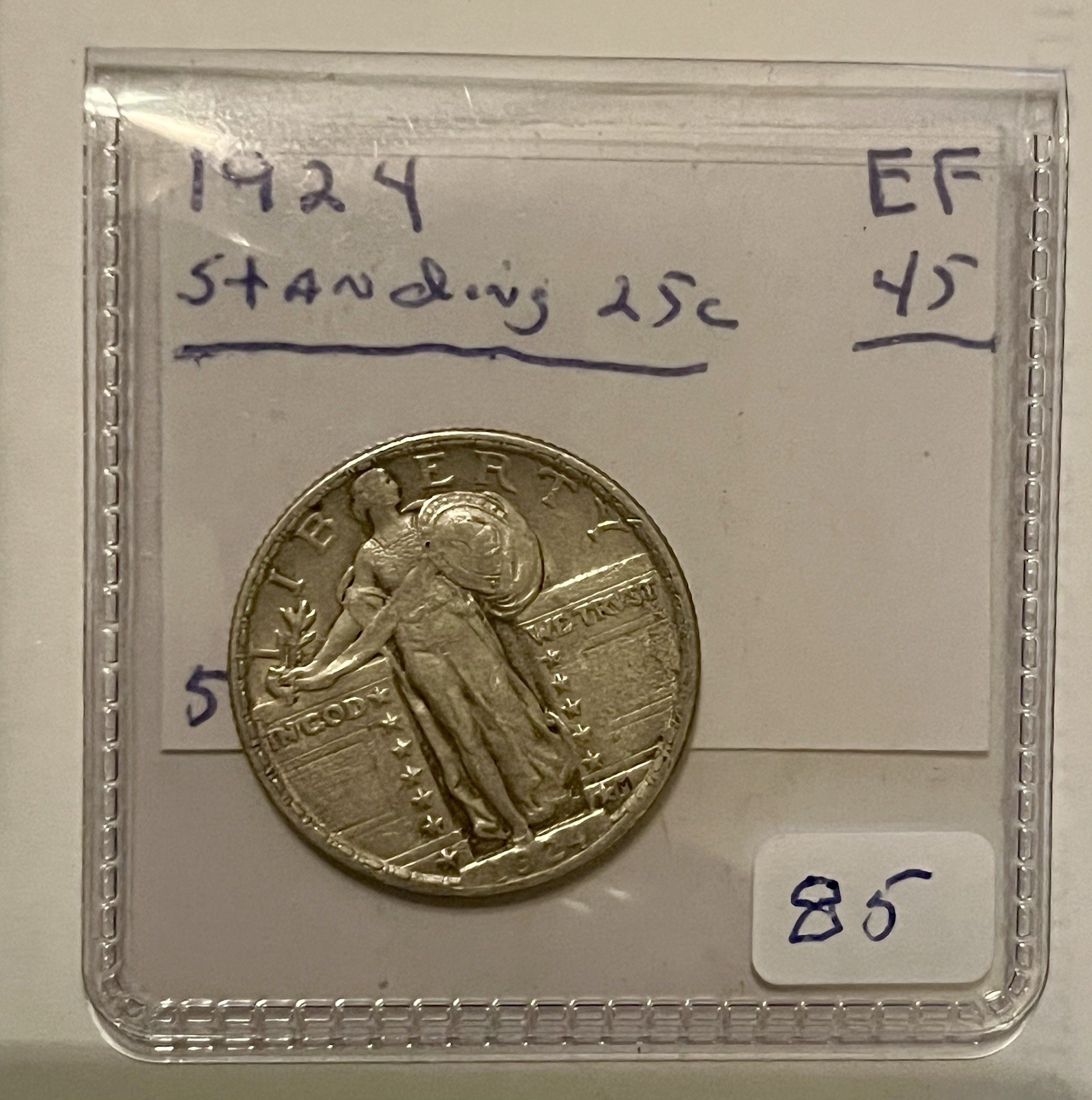 1924 Standing Liberty Quarter  , EF +