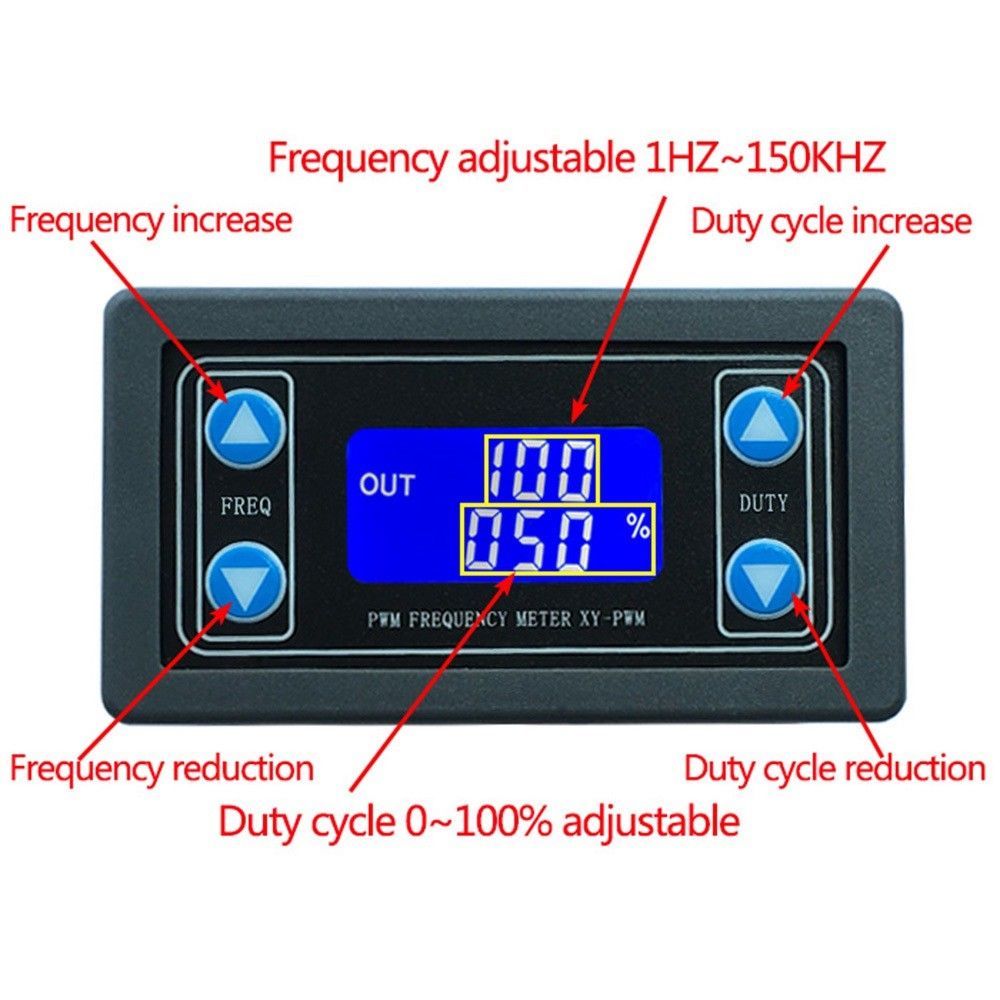 Signal Generator Module Adjustable PWM Pulse Frequency Duty Cycle Square Wave