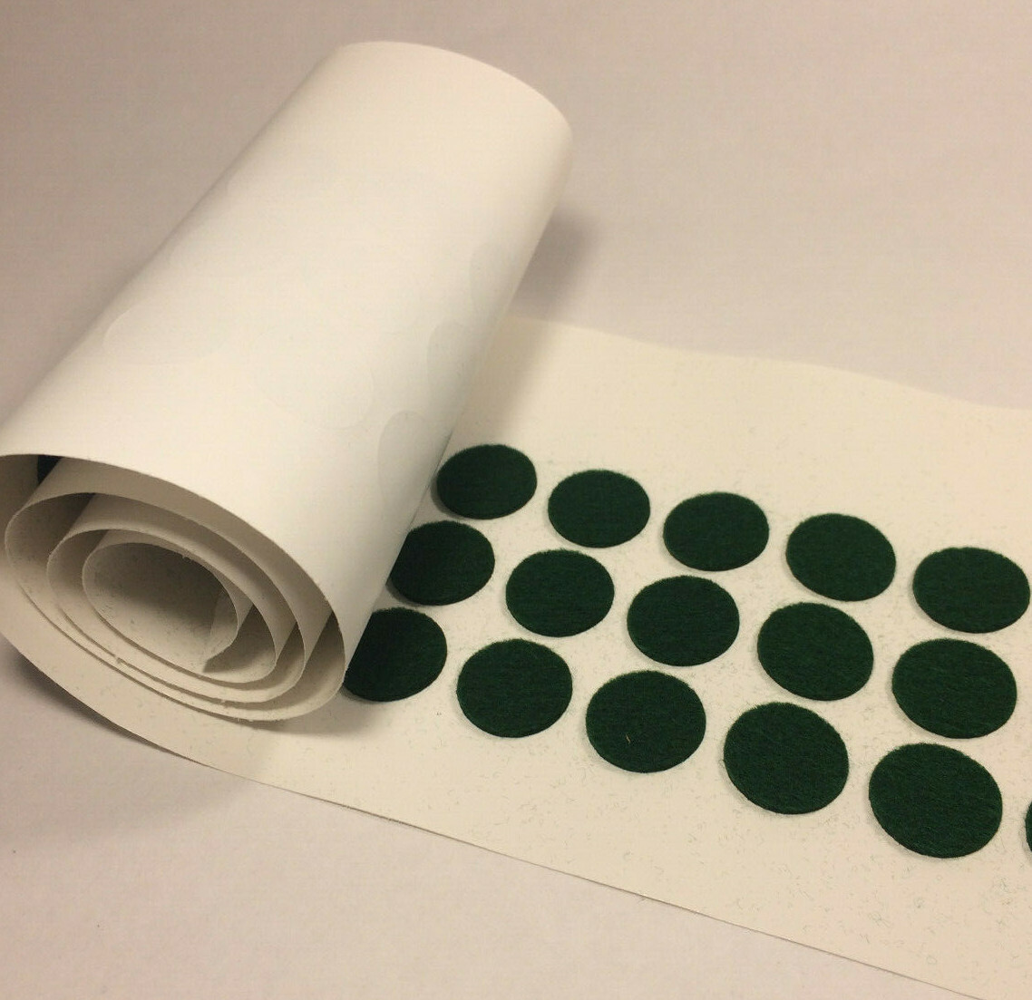 New Lot of 250, 3/4" Green Felt Dots W/ Adhesive Backs For Lamps, Etc. #250GF199