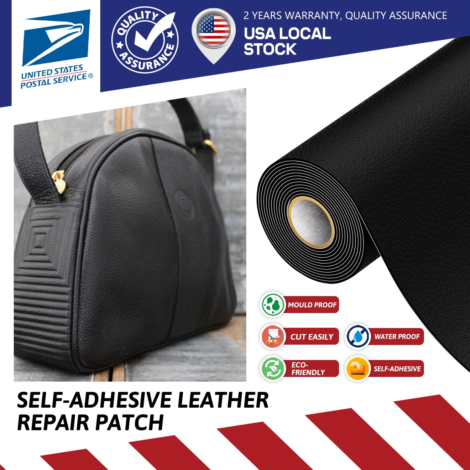 MODIGT Leather Repair Patch Fabric Self-Adhesive Kit for Car Seat Sofa Couch