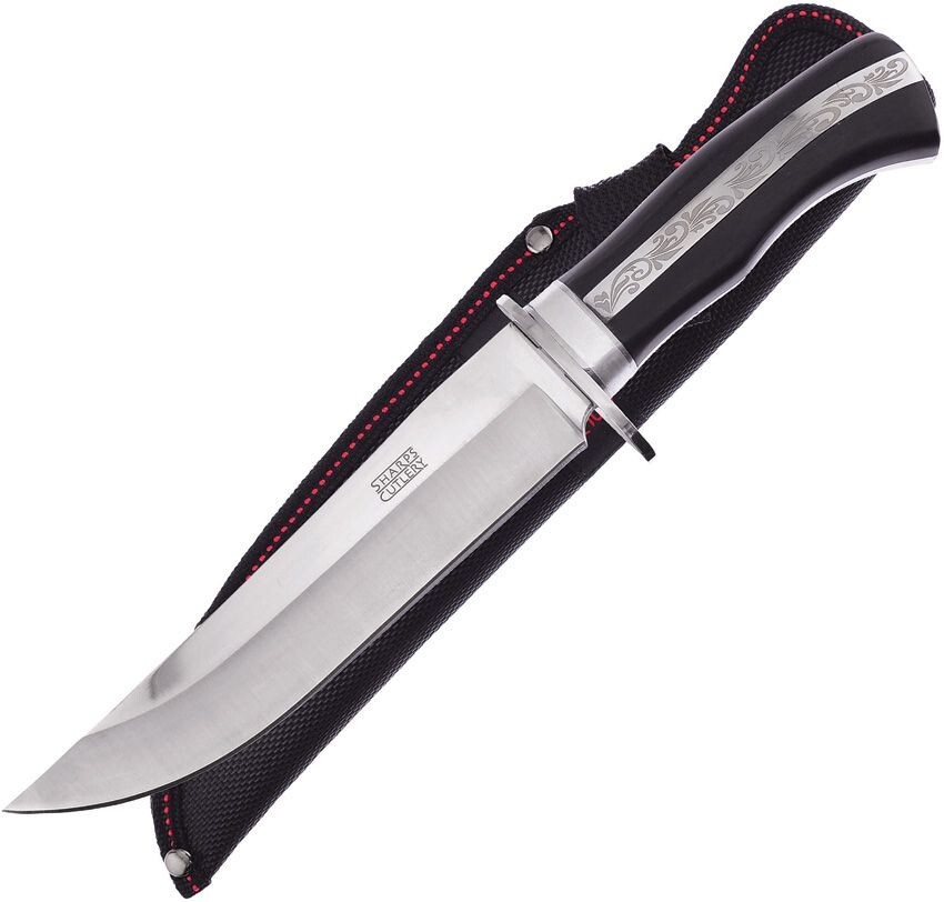 Frost Cutlery Bowie Fixed Knife 7" 3Cr13 Steel Blade Pakkawood/Stainless Handle