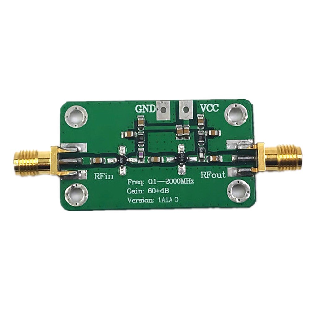 0.1-2000MHz Gain 60dB RF Broadband Amplifier Module LNA Board LNA 0.1~2GHZ