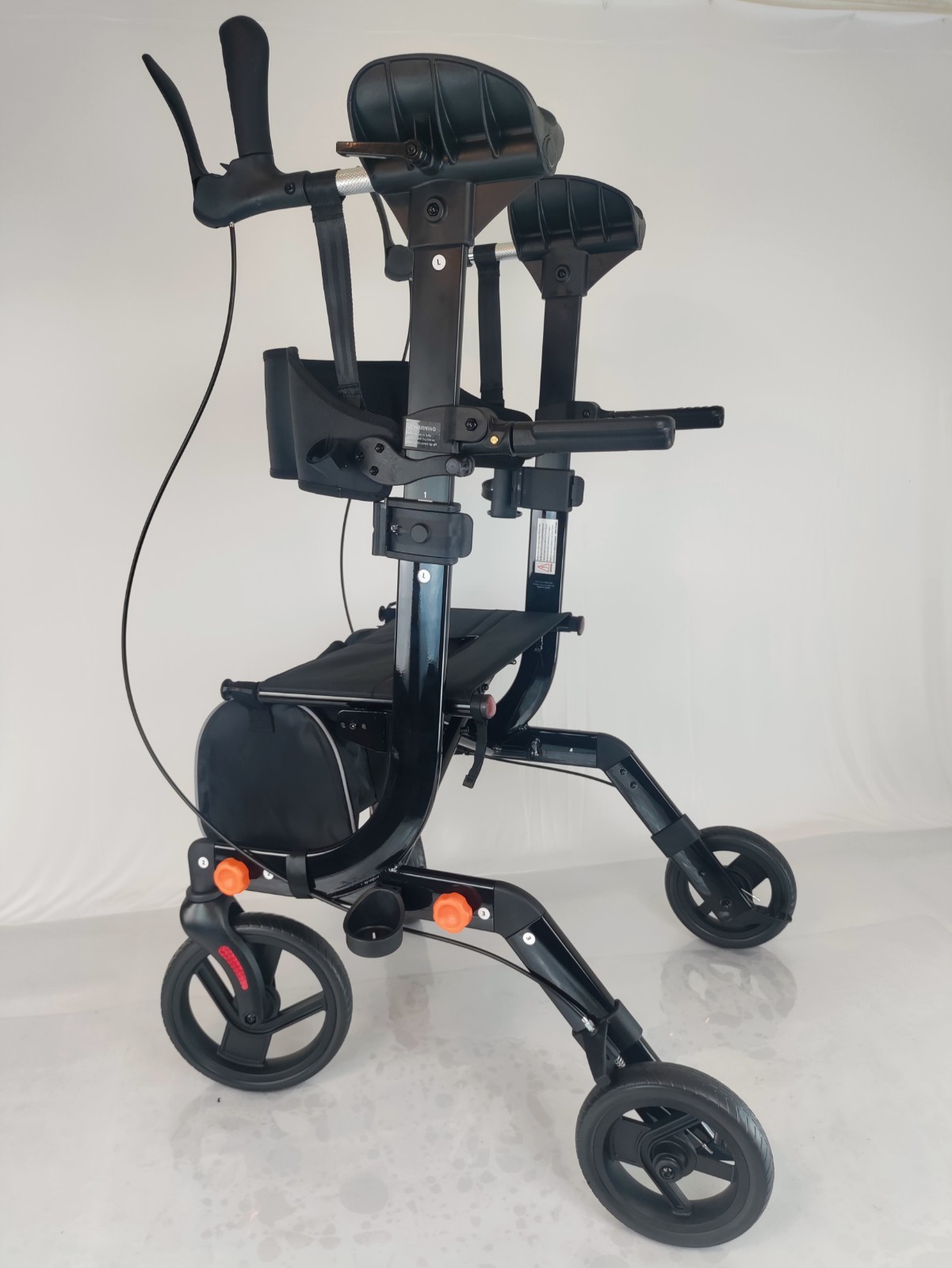 FlyingJoy Upright Rollator Walker w/ Seat All Terrain 300 lb Black