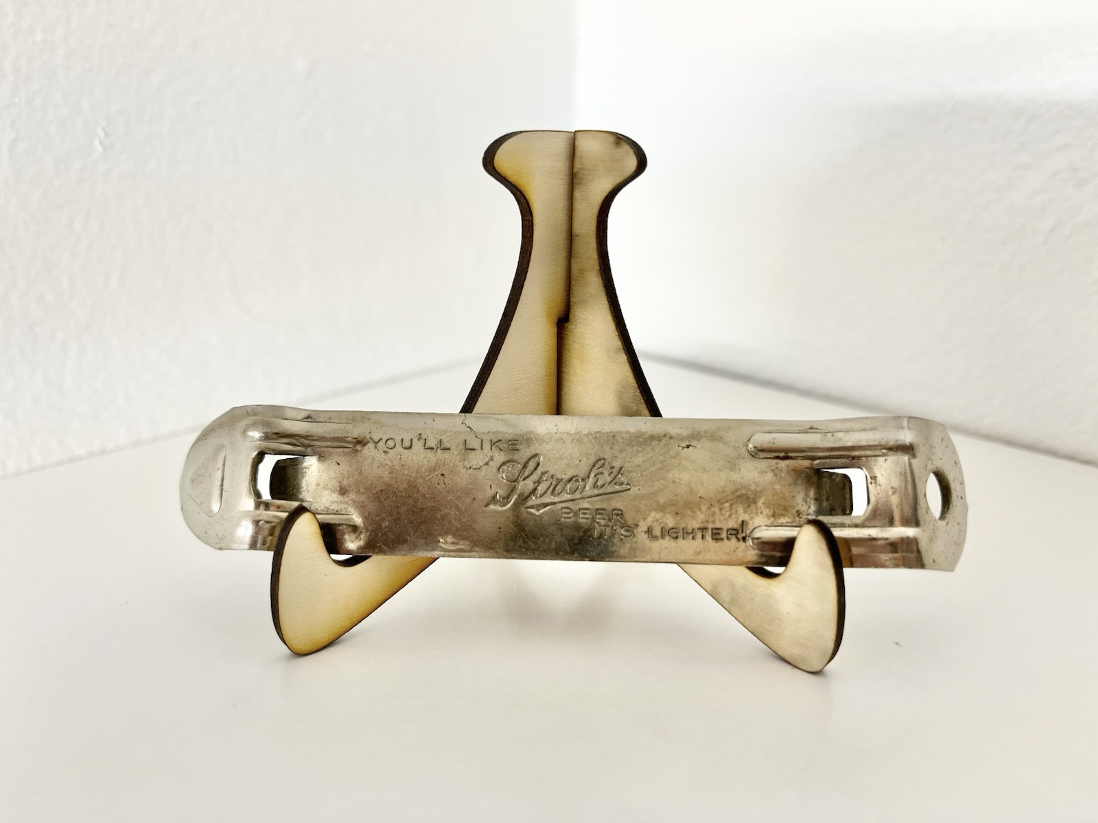 Vintage Stroh’s Beer bottle opener Detroit New Old Strohs Stock It’s Lighter!