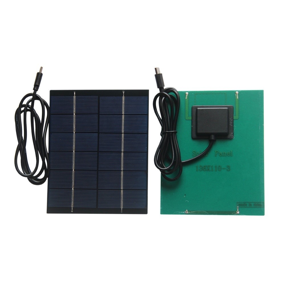 Polycrystalline 2W 6V Solar Panel Charger with For Type C Output and 1M Cable