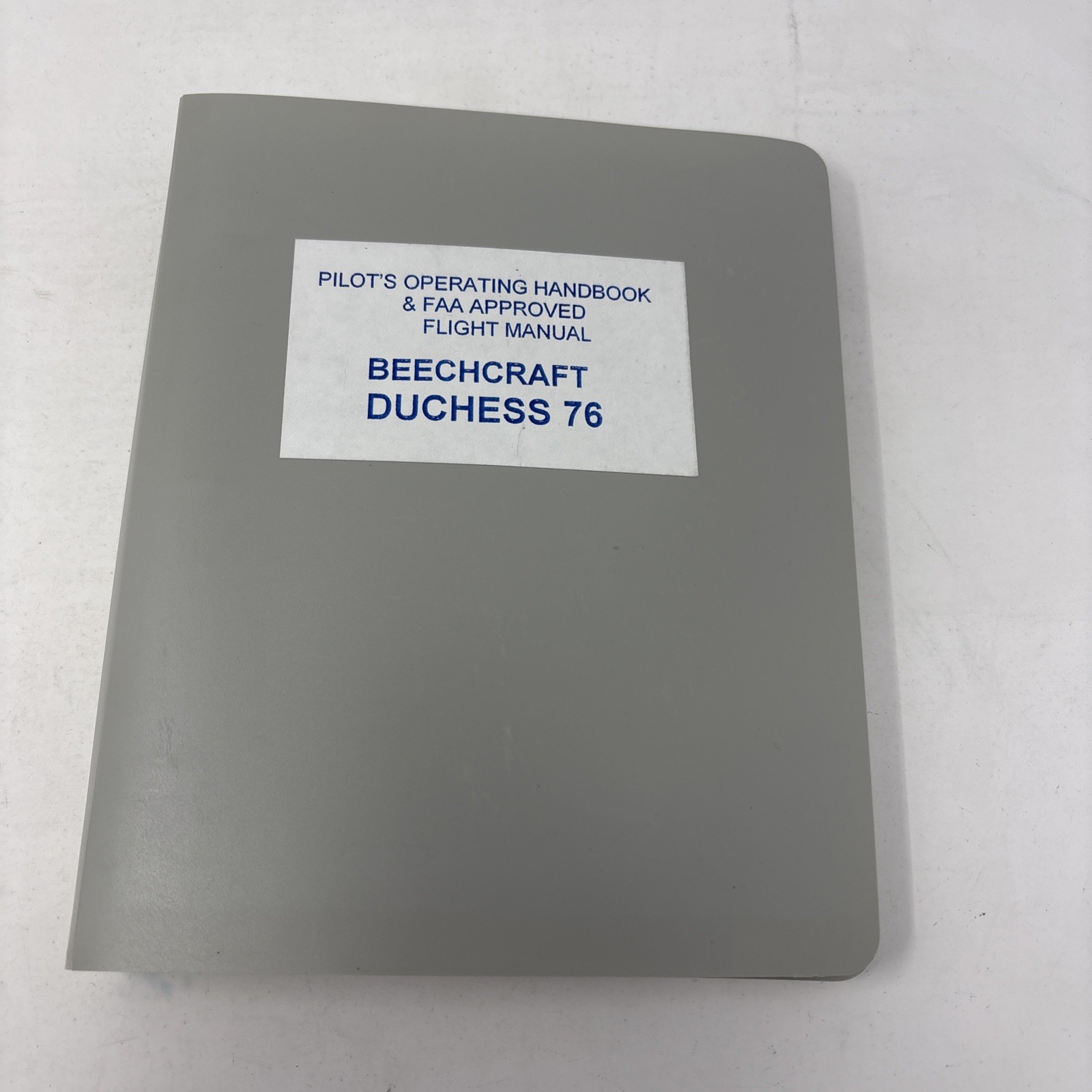 Duchess-76 Pilot's Operating Handbook and Airplane Flight Manual, Beechcraft
