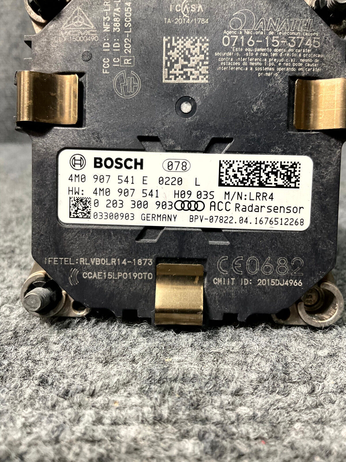 Audi Q7 2017-2019 Adaptive Cruise Control Distance Radar Sensor OEM 4M0907541E