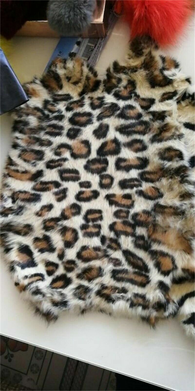 Genuine Naturally Rabbit Fur Skin Tanned Ocelot Bobcat Leather Hides Craft Pelts