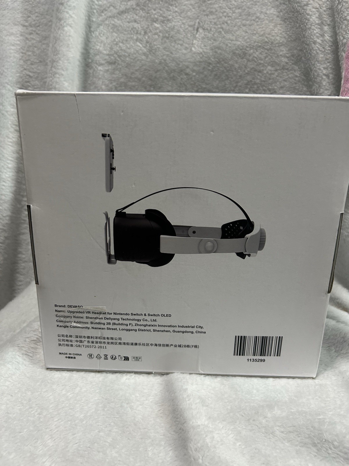 DEVASO Upgraded VR Headset for Nintendo Switch & Switch OLED Black White