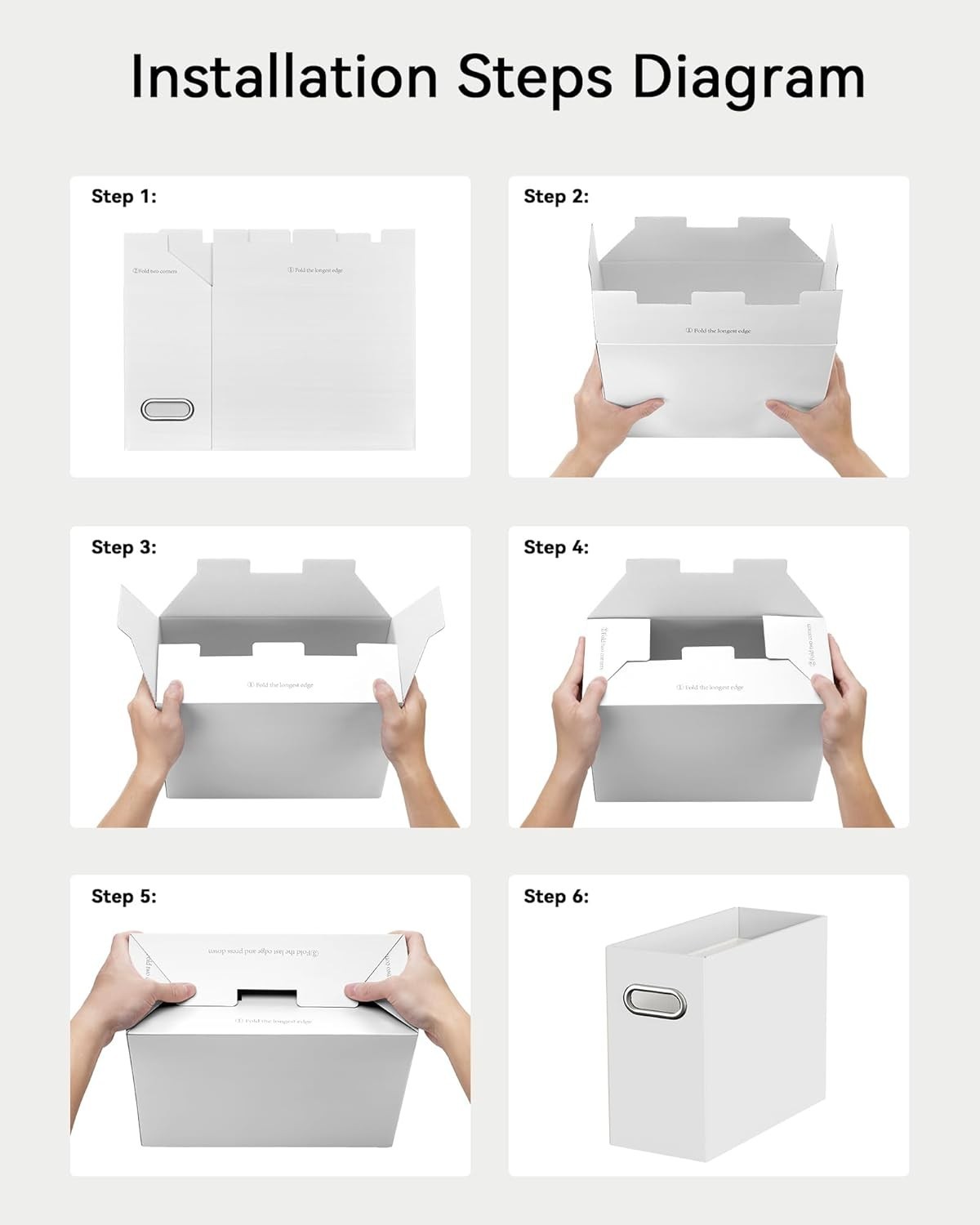 Versatile 2-Pack File Organizer Boxes for Letter Size Folders - Modern Design