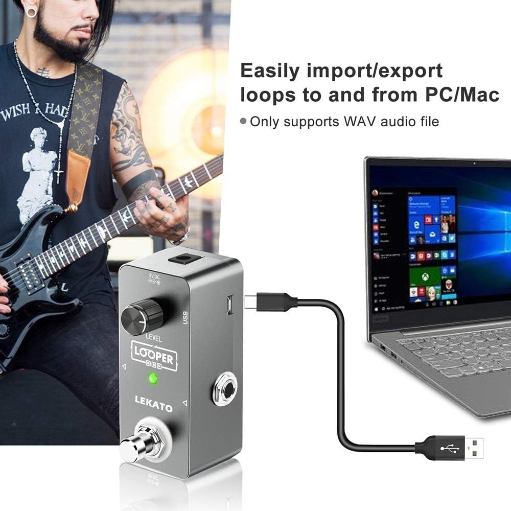Portable Mini Looper Pedal USB Connectivity