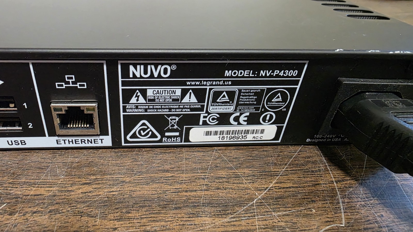 Nuvo NV-P4300 3 Zone Amp/3 Stream Player