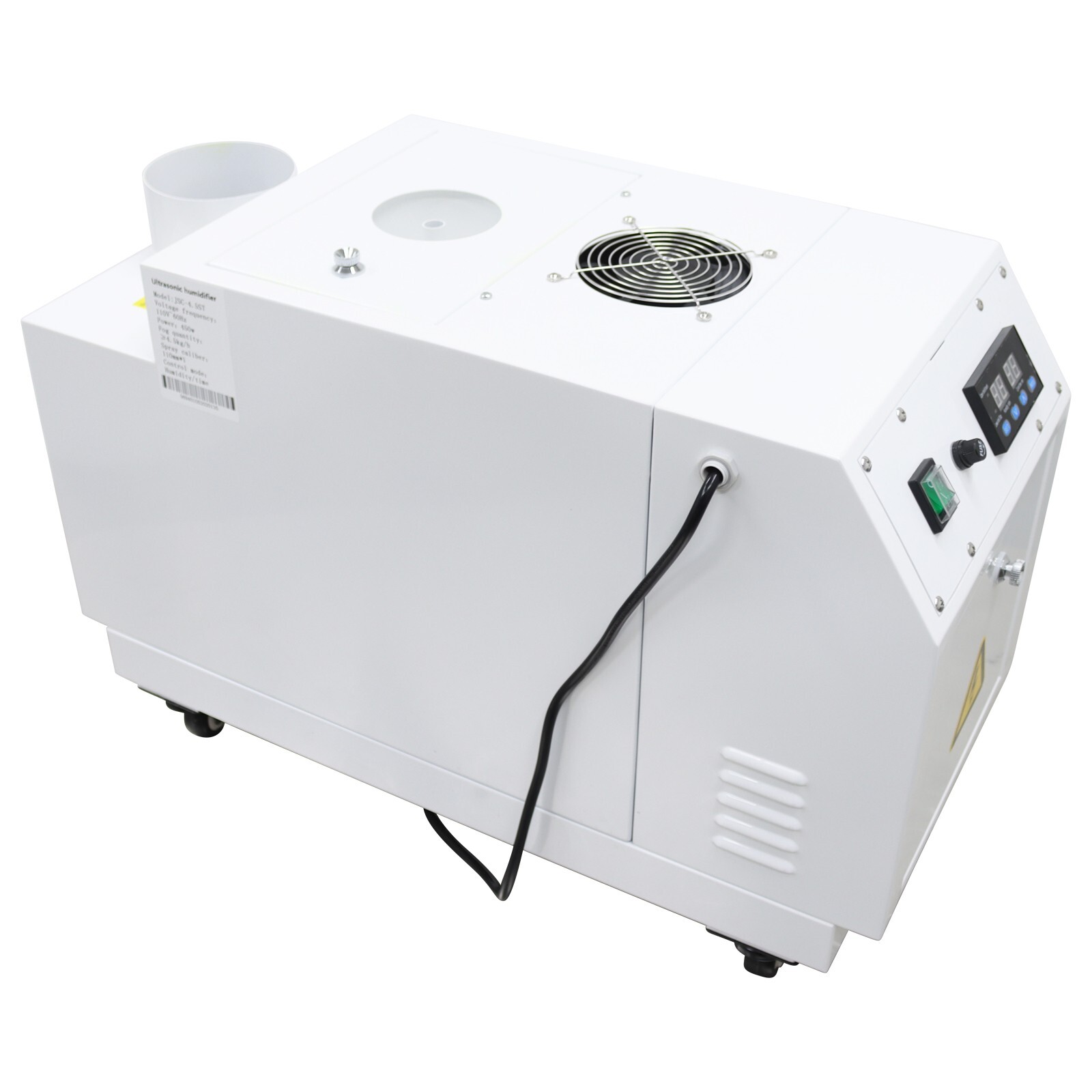 4.5kg/h Fog Volume Ultrasonic Industrial Humidifier Cooler Sprayer 110V 170m³/h