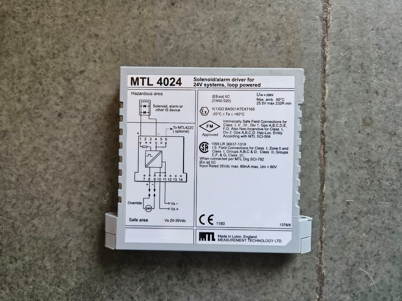 MTL 4024 Solenoid / Alarm Driver for 24V Systems, Loop Powered