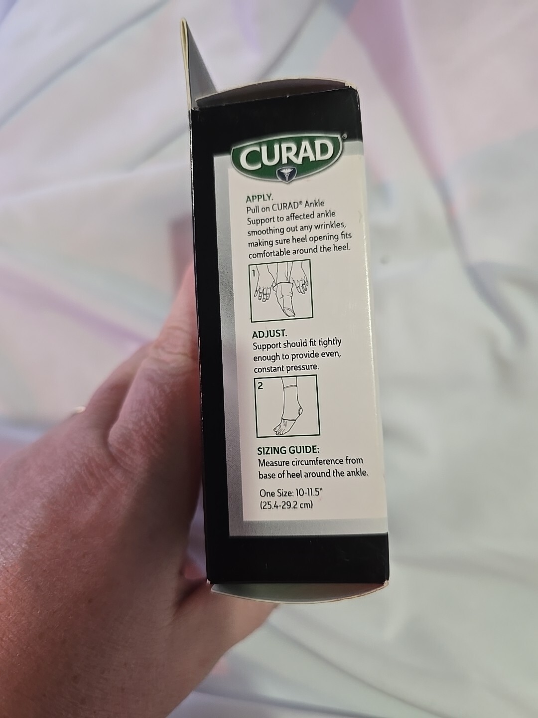 CURAD - ANKLE SUPPORT - ELASTIC PULL-OVER WITH OPEN HEEL - FLEX SUPPORT - NEW!!