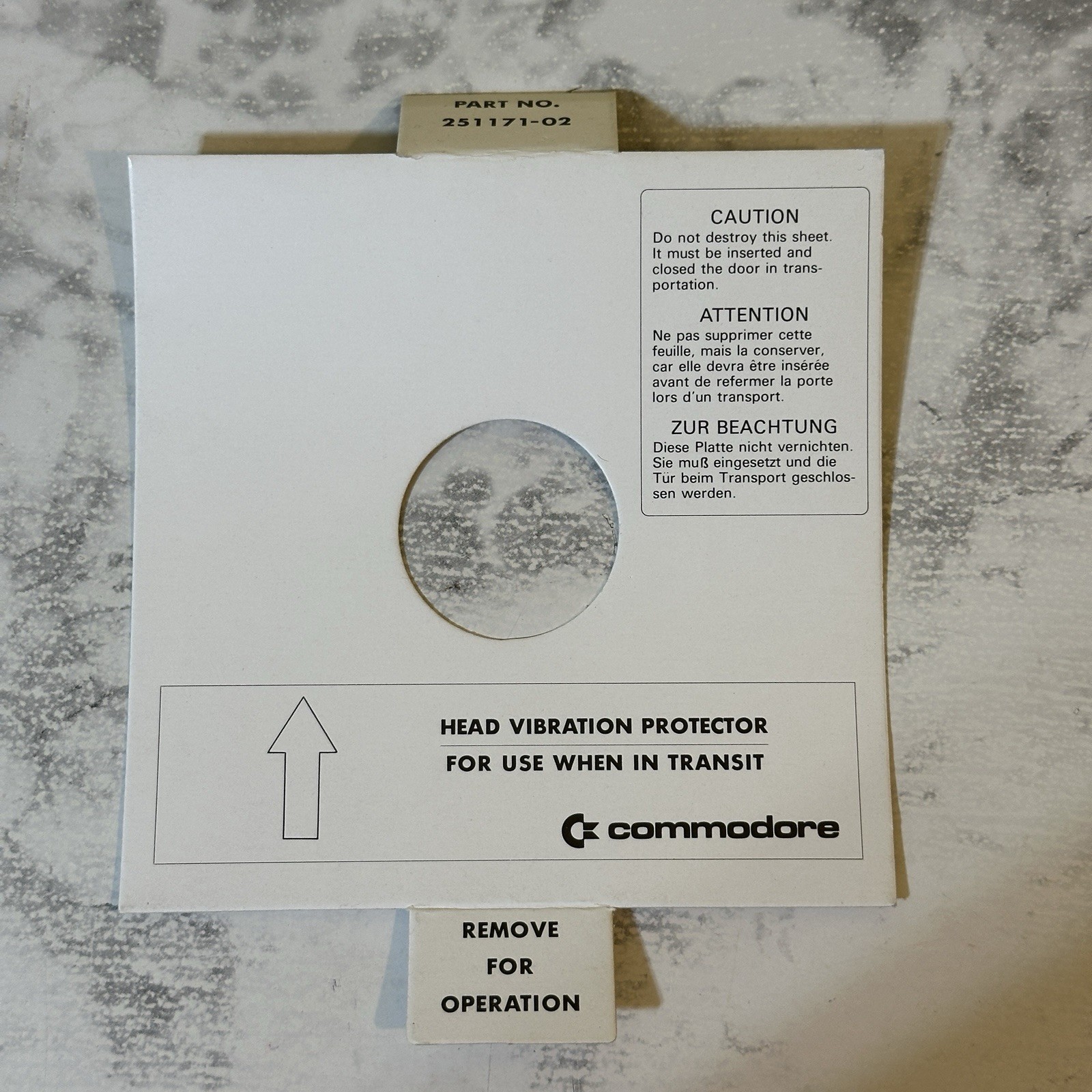 OEM Commodore Head Vibration Protector 2511710-02 Vintage Computing Replacement